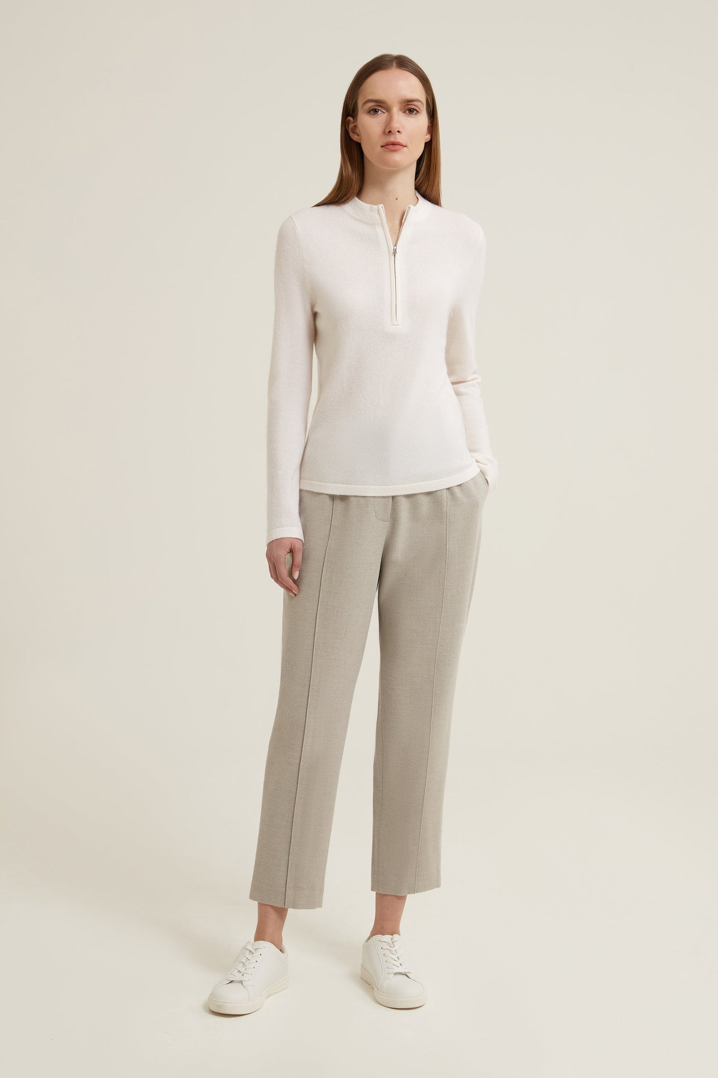 Gigi Zip Up Cashmere Jumper