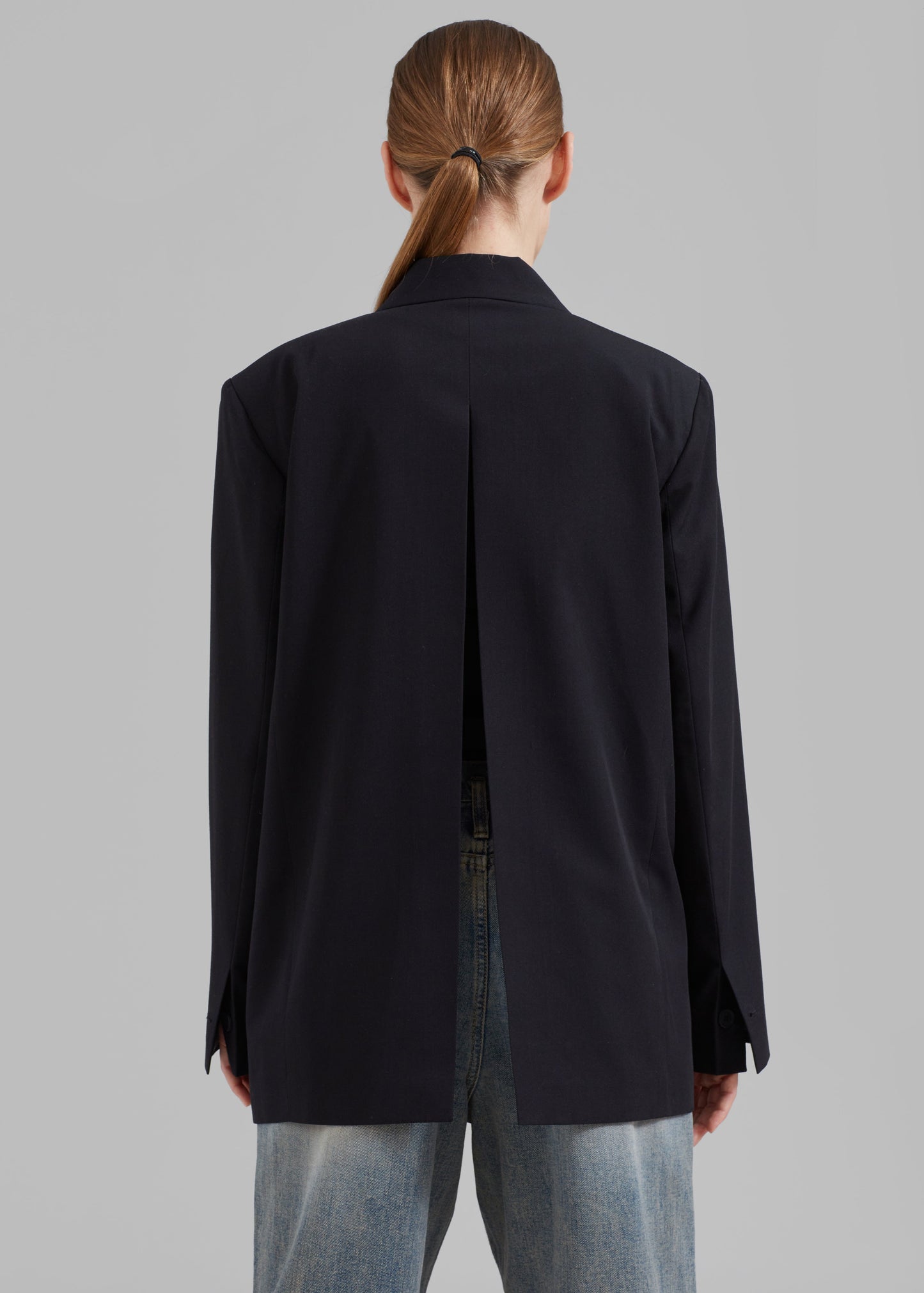 Girona Open Back Blazer - Black