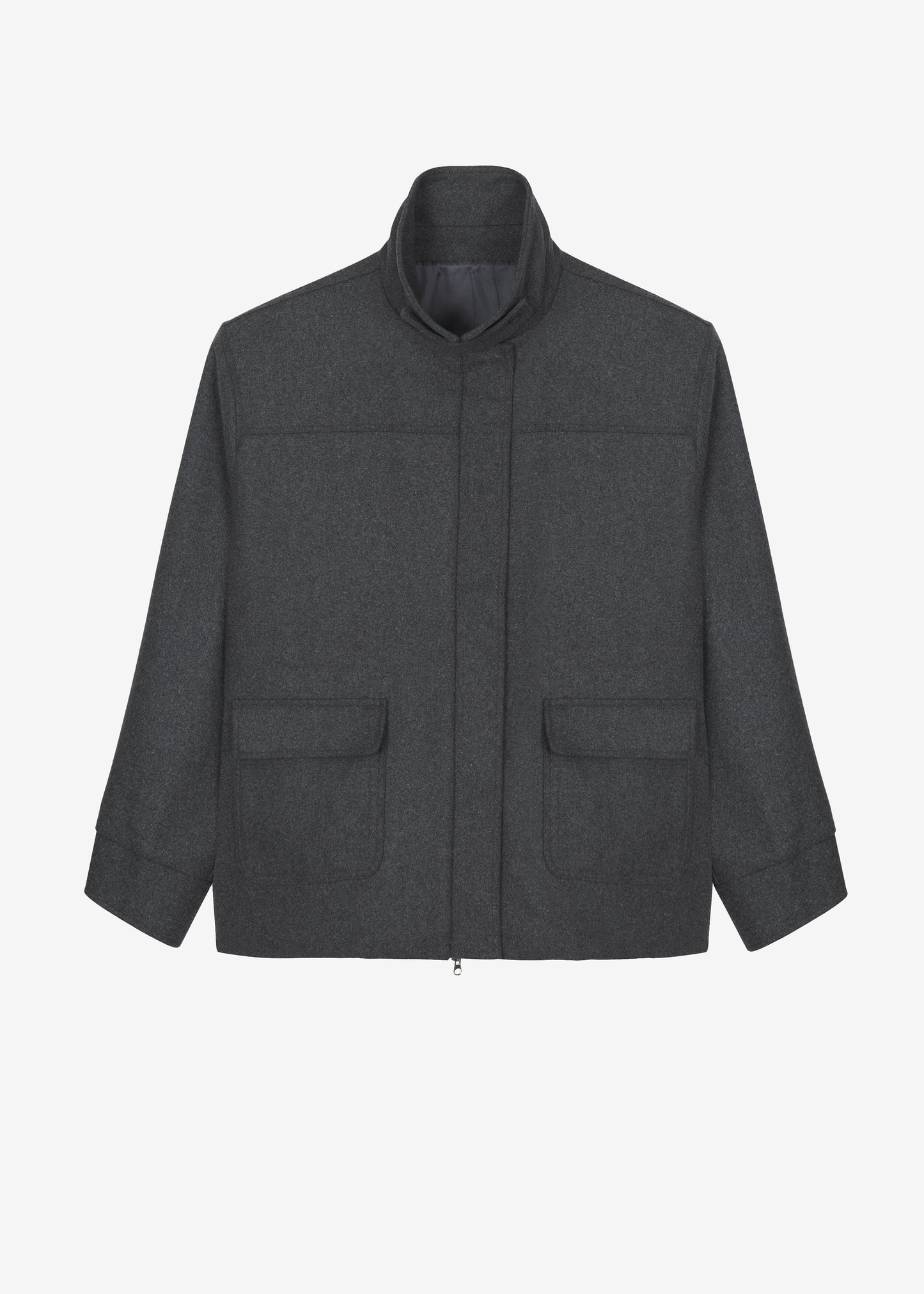 Holbeck Field Wool Jacket - Grey