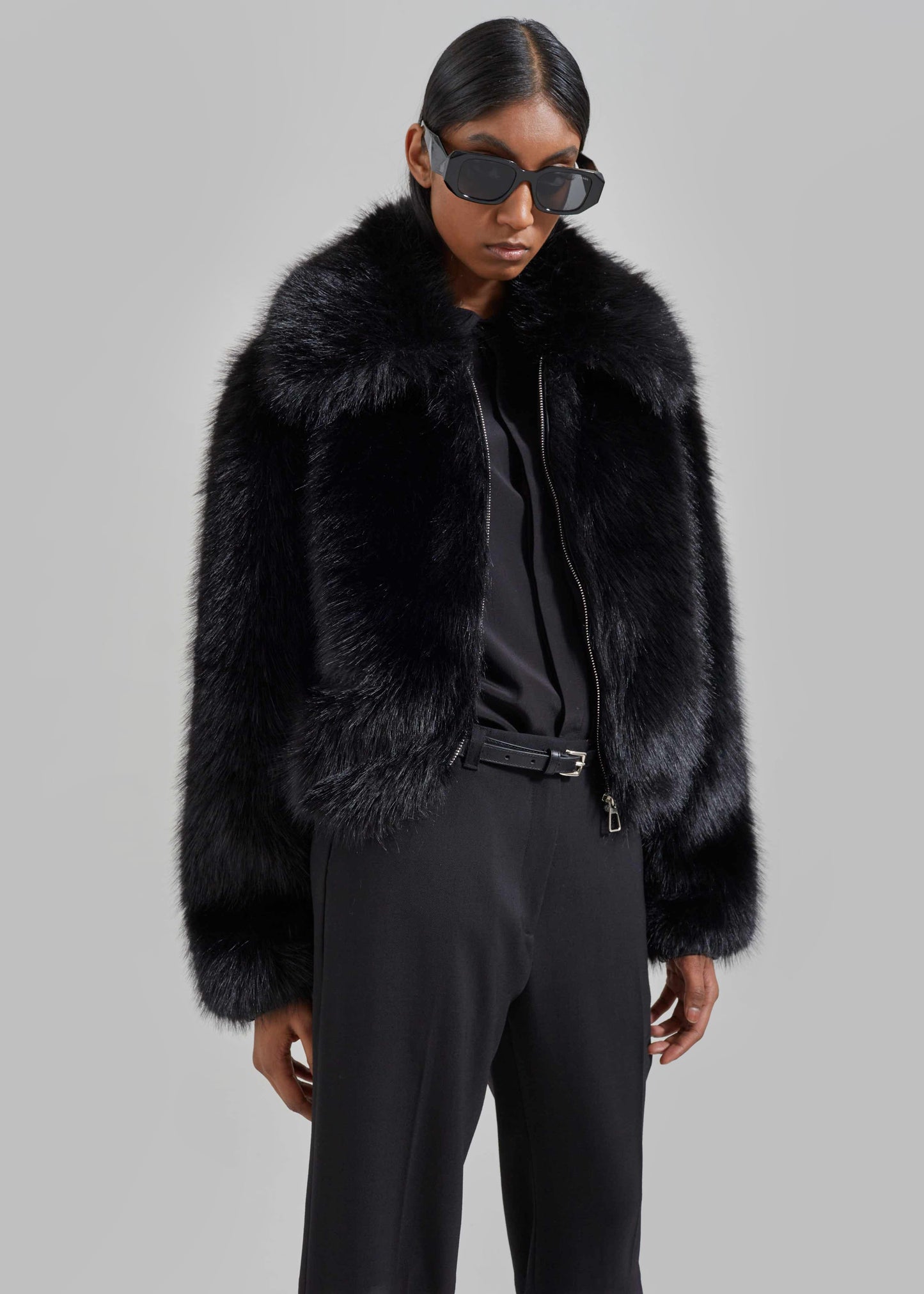 Hope Faux Fur Jacket - Black