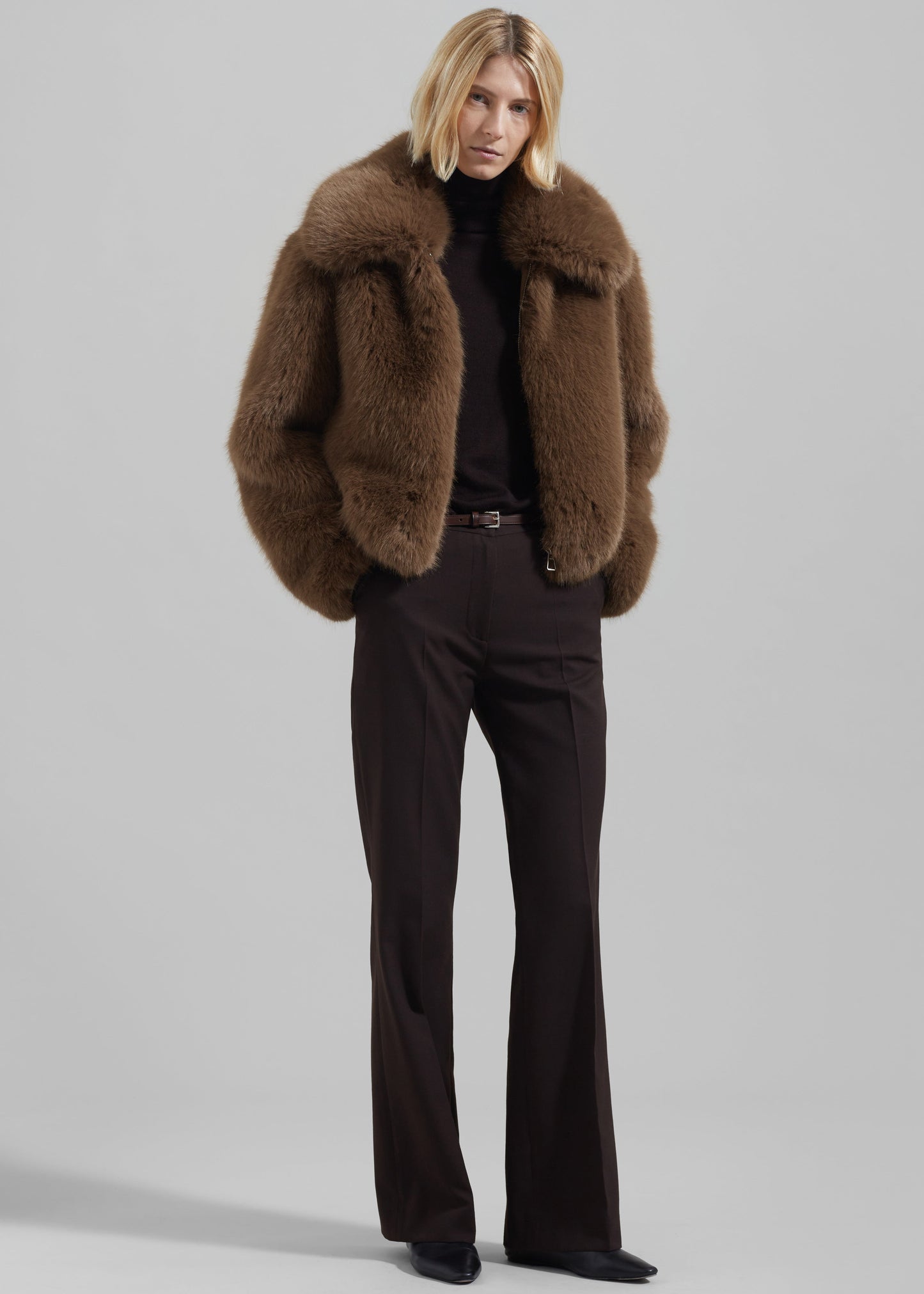 Hope Faux Fur Jacket - Camel