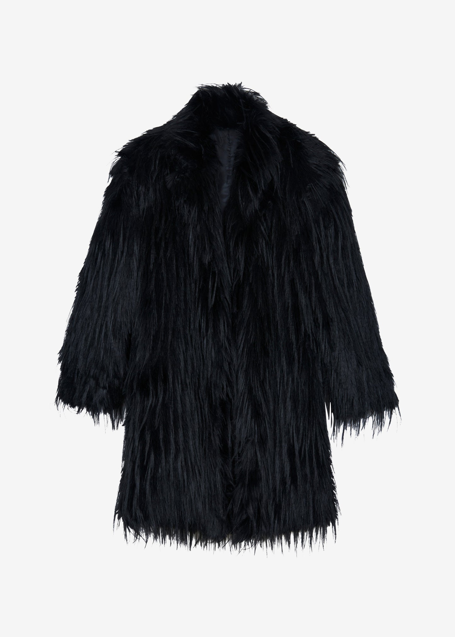 Hythe Faux Fur Coat - Black