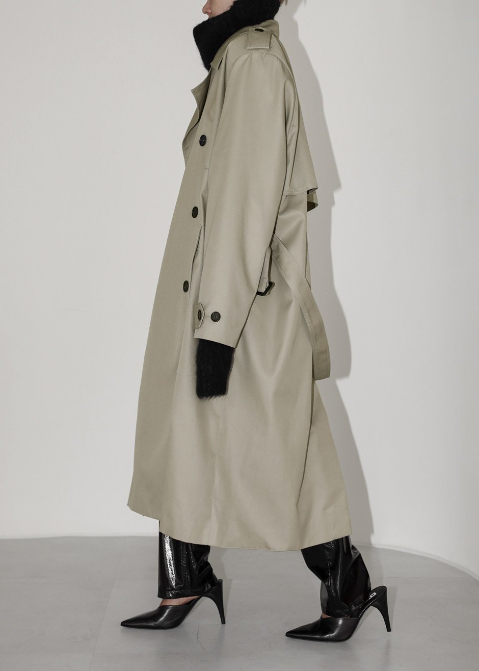 Eugene Trench Coat - Pale Khaki