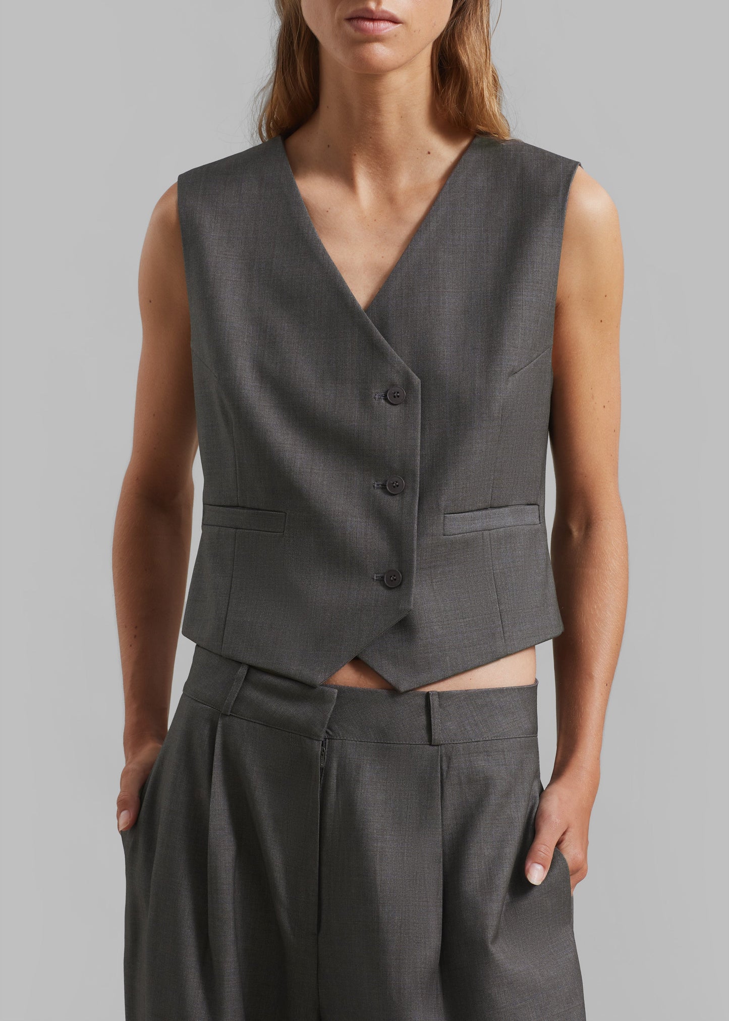 Ivey Vest - Grey Melange