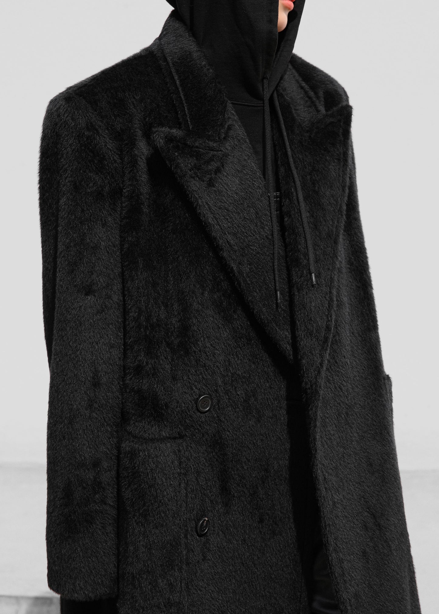 Jaylene Oversized Wool Coat - Black