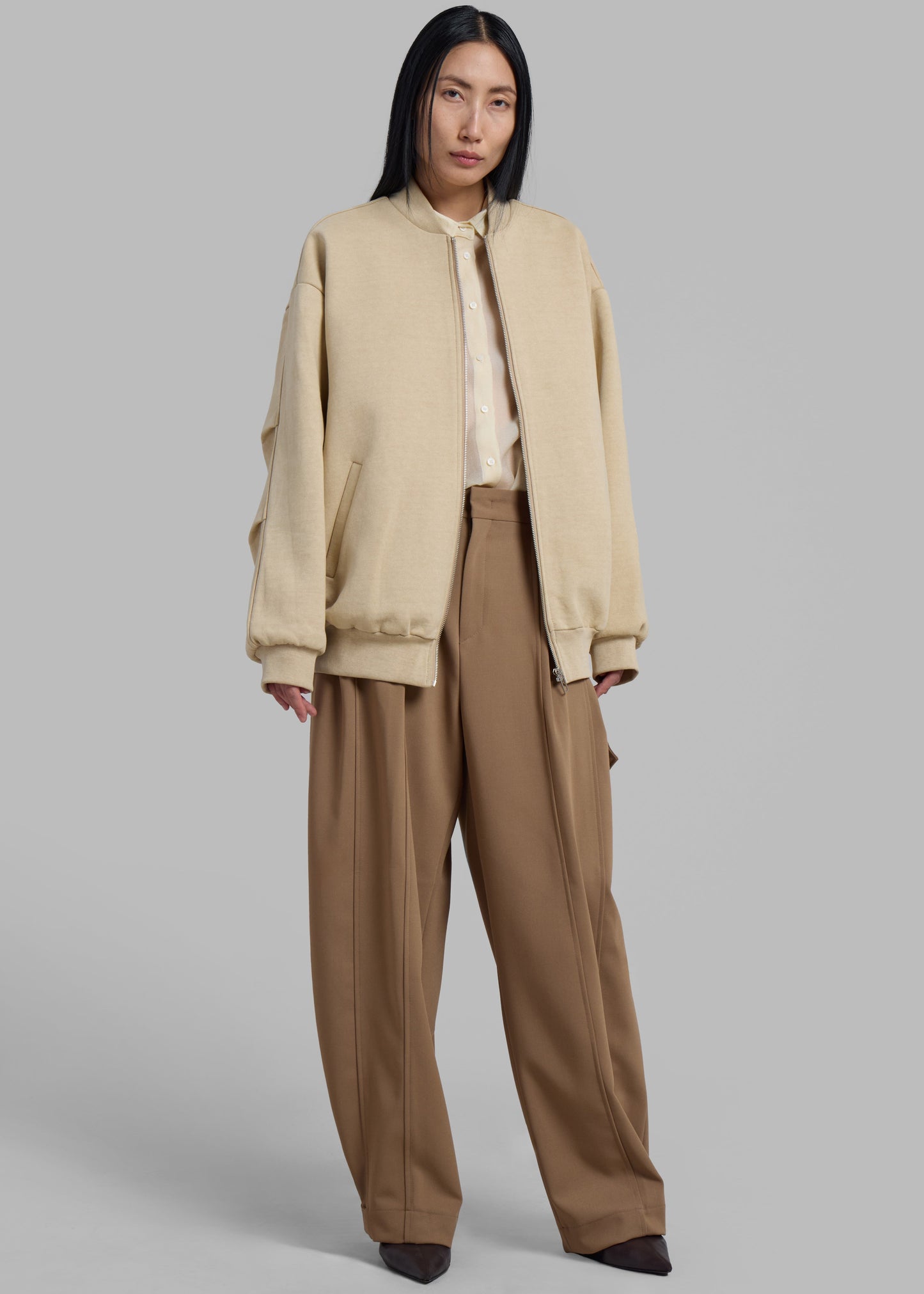 Jura Cotton Bomber Jacket - Beige