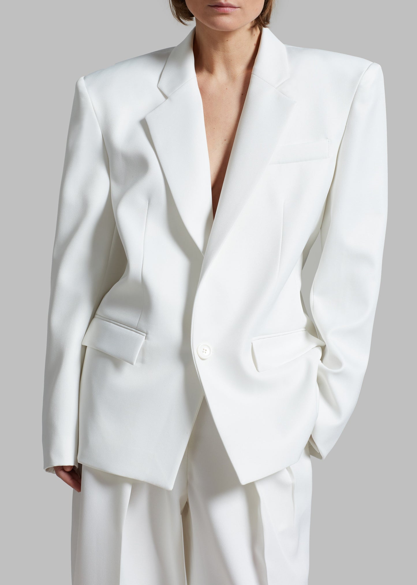 Jun Blazer - White