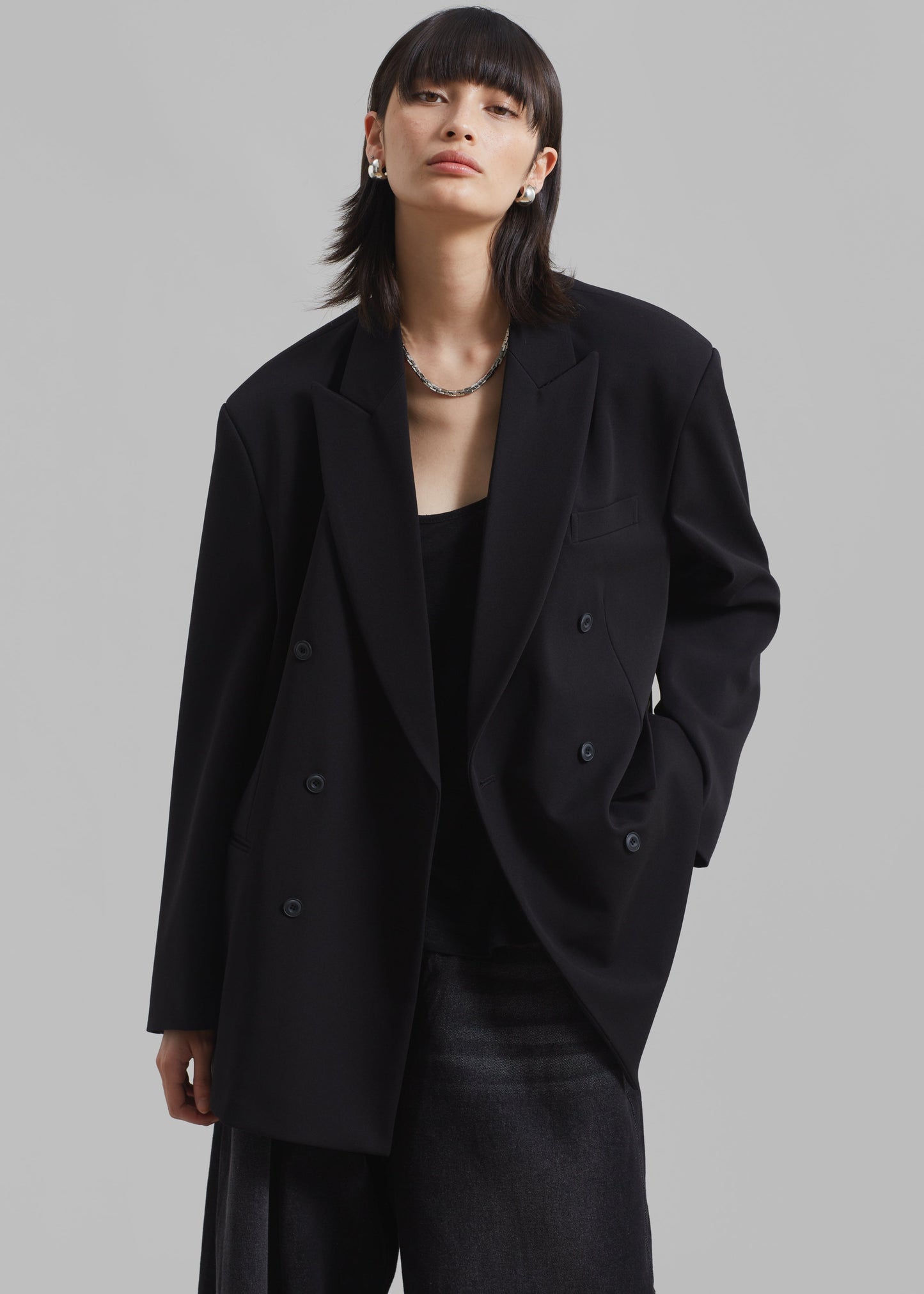 Kelsey Double Breasted Blazer - Black