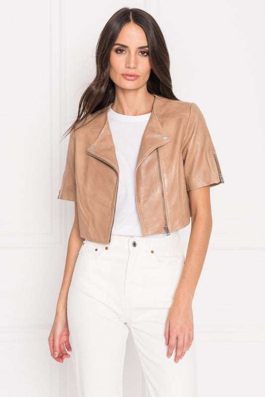 KIRSI | Cropped Biker Jacket