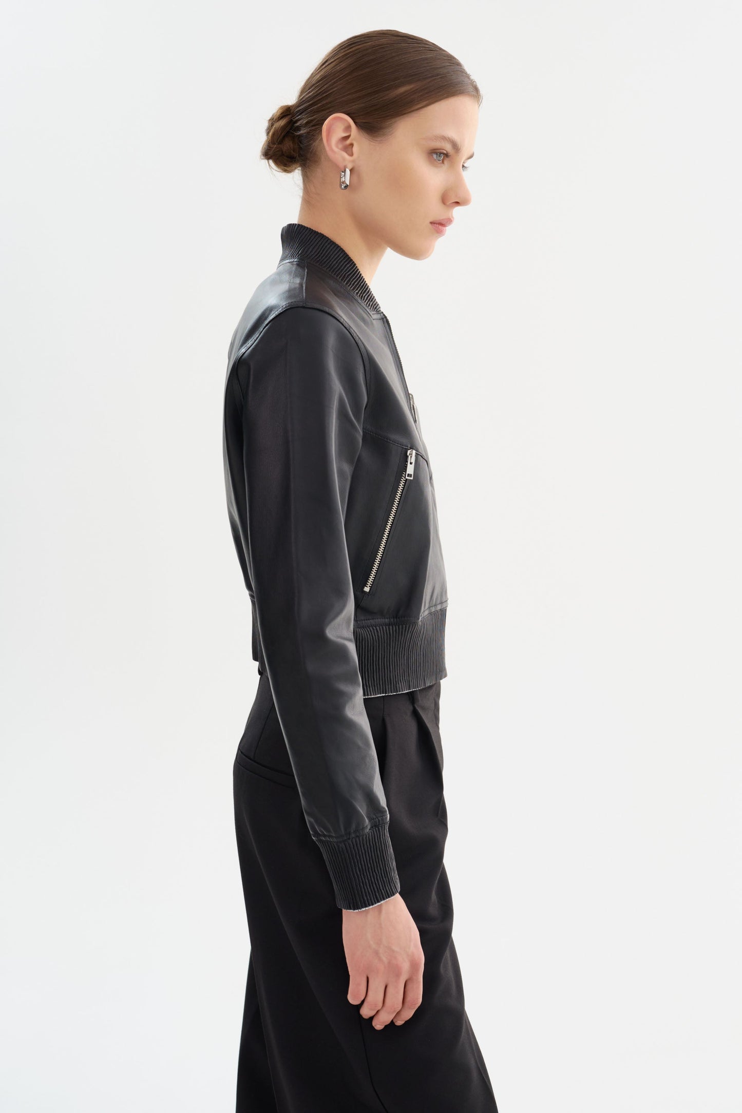 KORDELLA | Reversible Leather Bomber Jacket