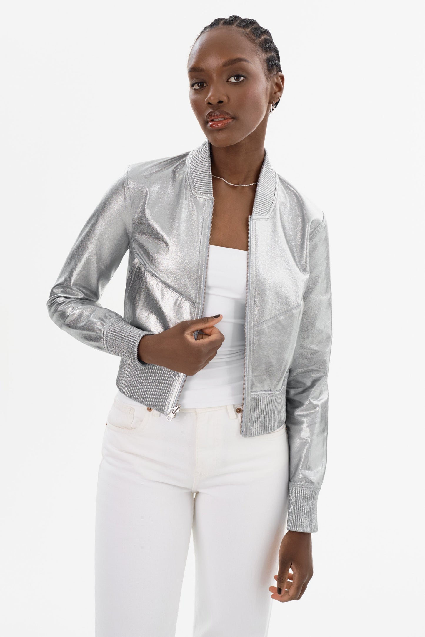 KORDELLA | Reversible Leather Bomber Jacket