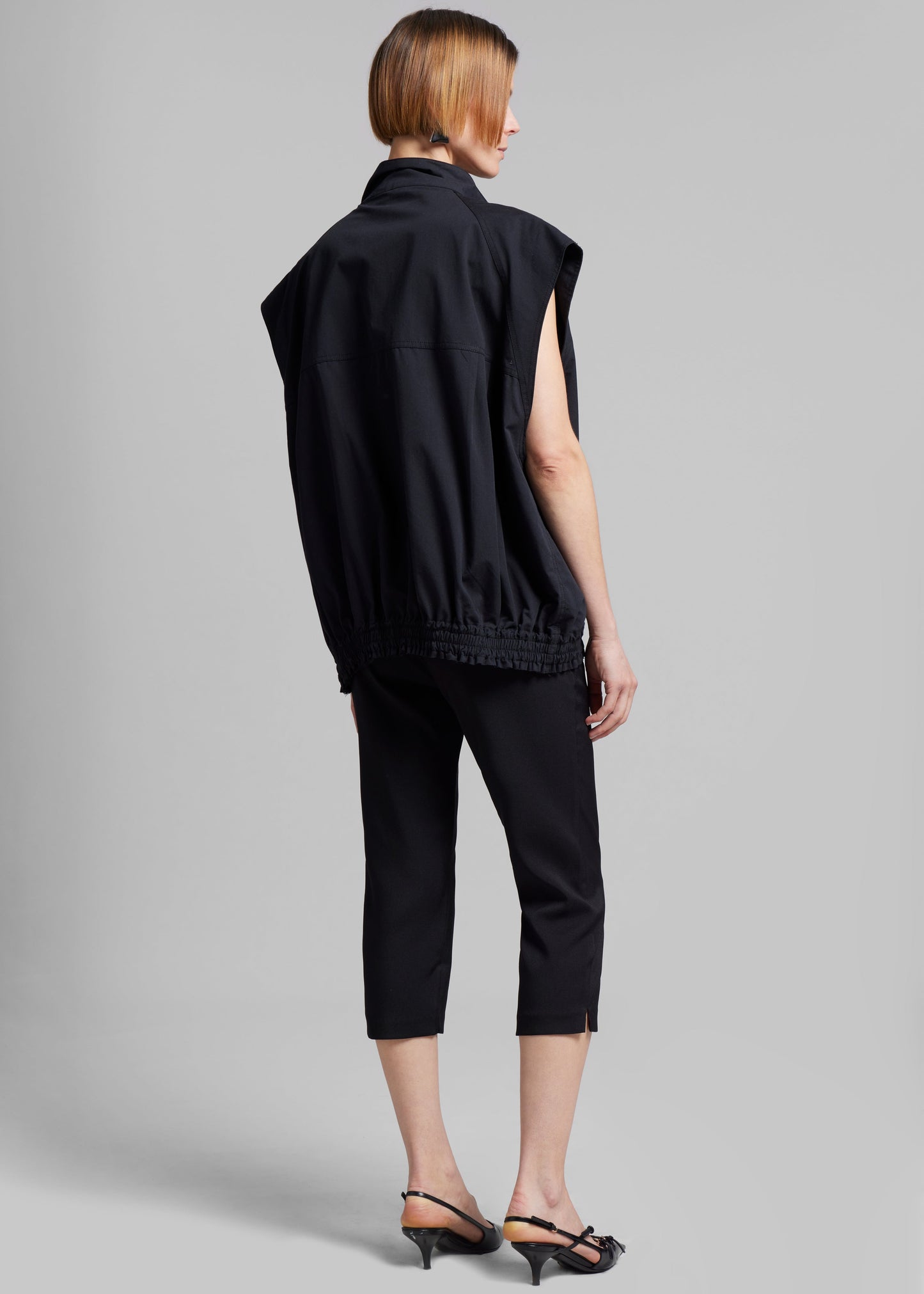 Lance Sleeveless Bomber Jacket - Black