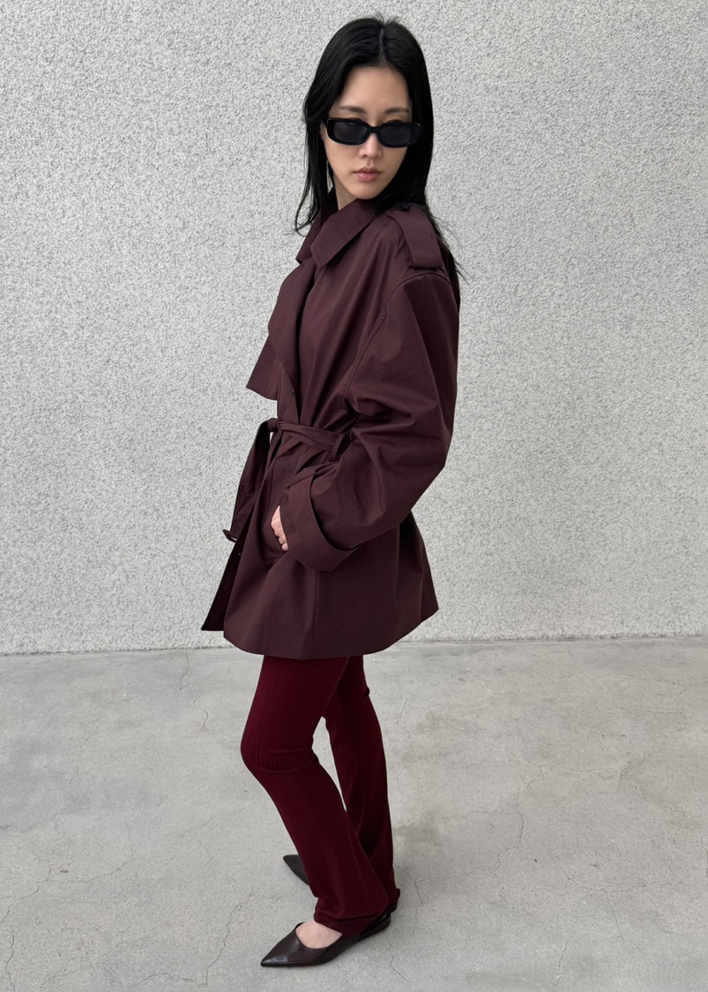 Lisburn Short Trench - Burgundy