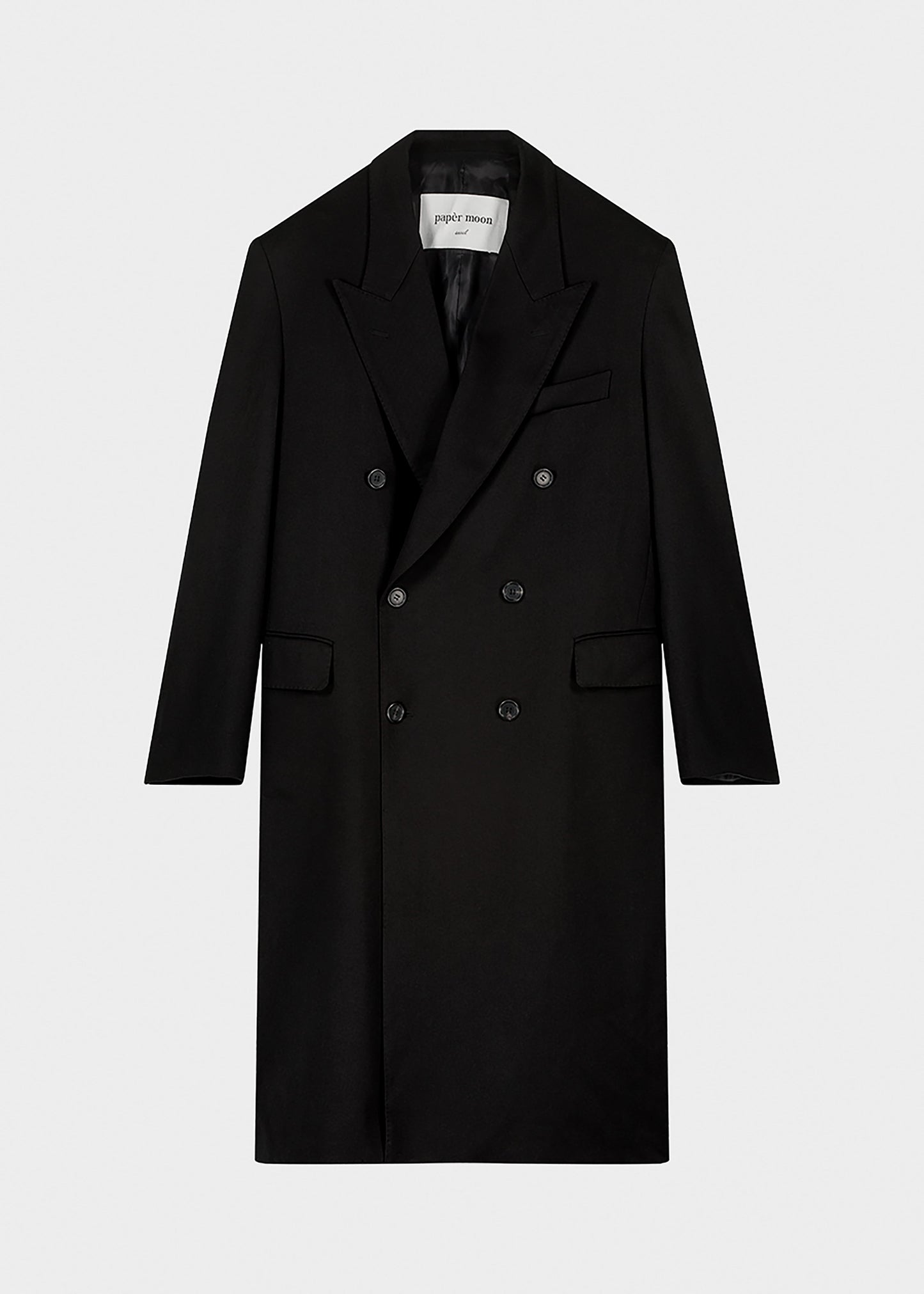 London Double Breasted Coat - Black