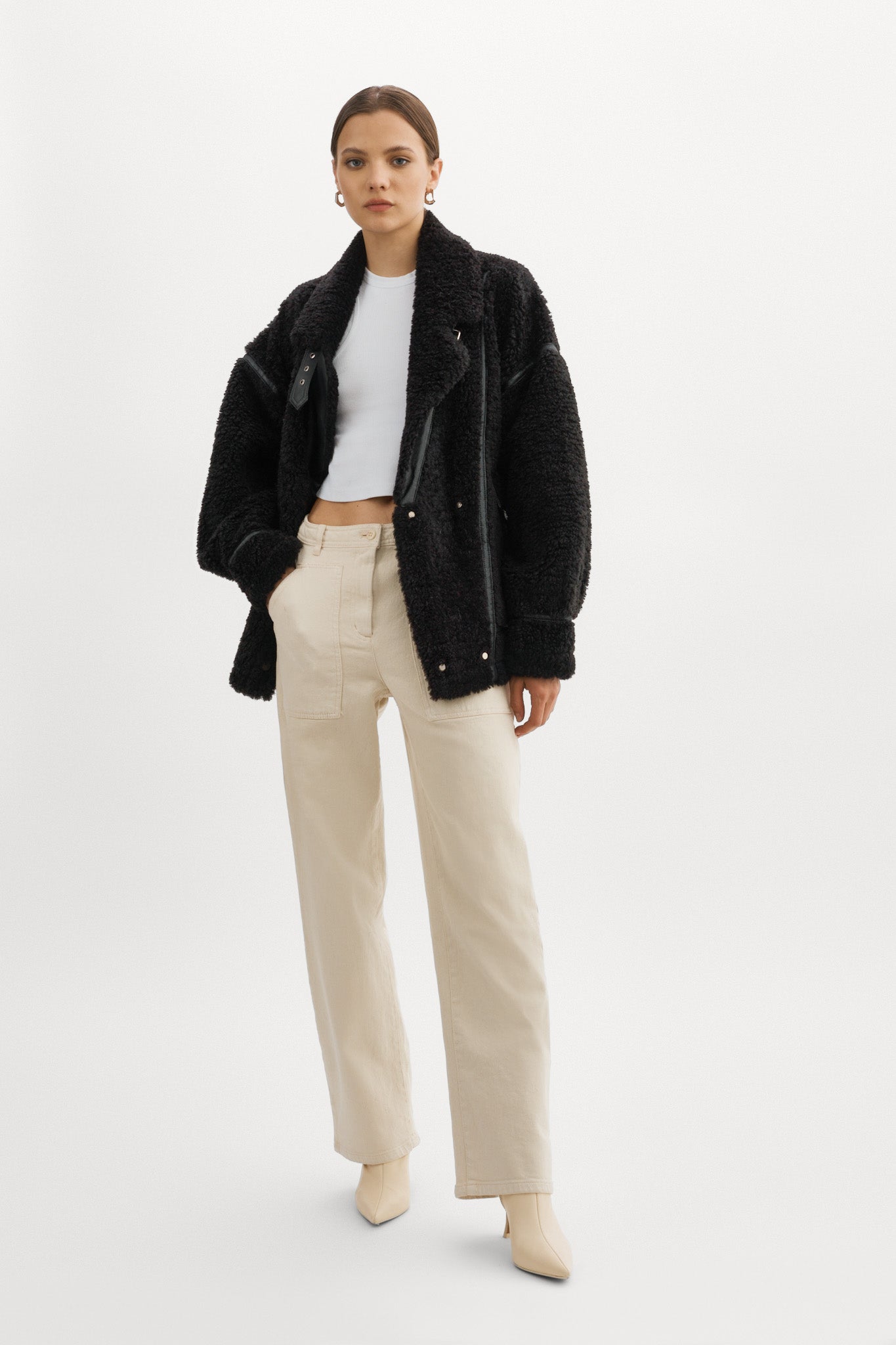 BADU | Oversized Faux Shearling Jacket