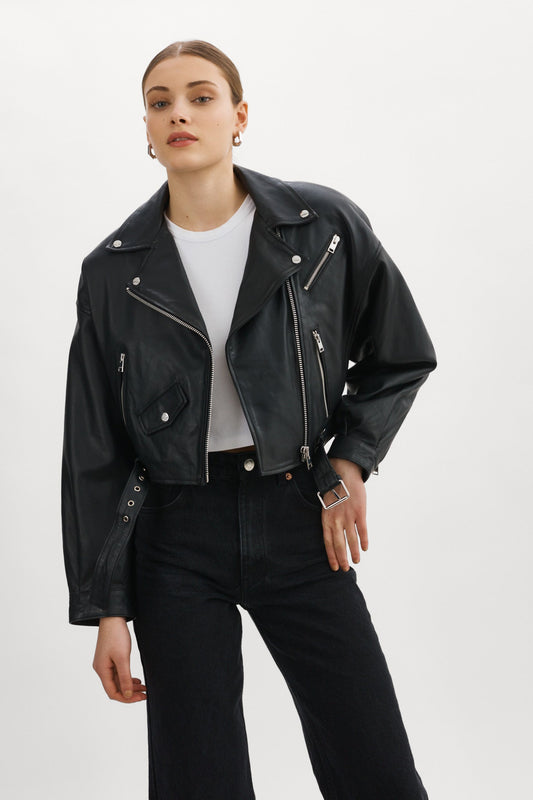 DYLAN | 80's Leather Biker Jacket