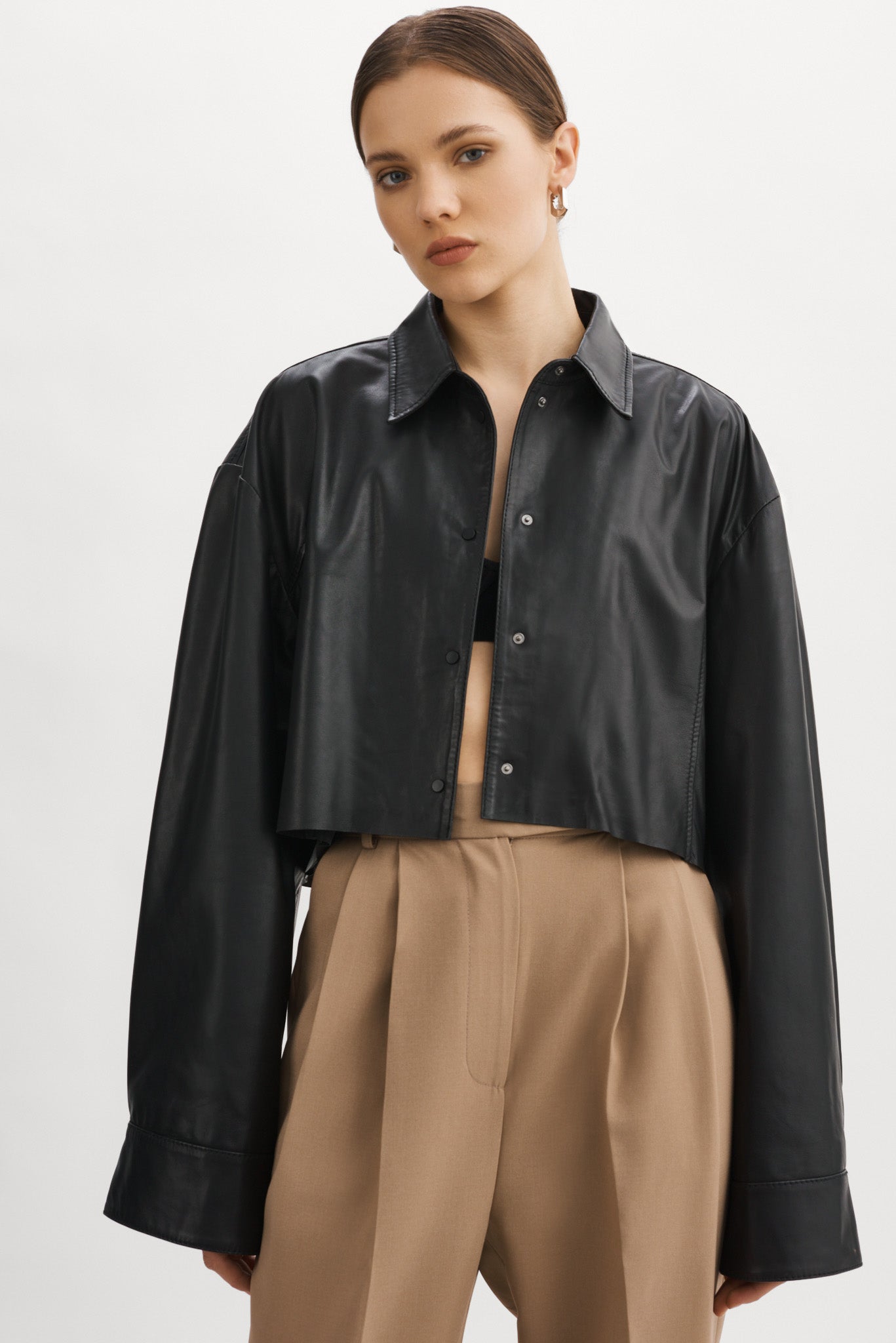 ELDA | Leather Oversized Shirt