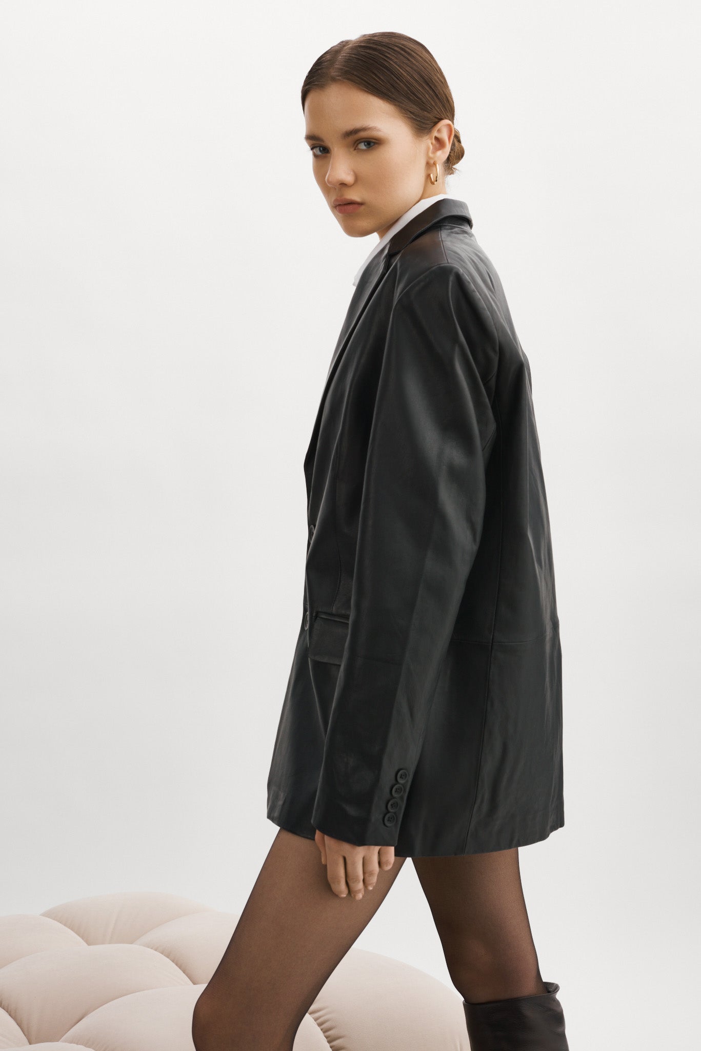 FELINA | Oversized Leather Blazer