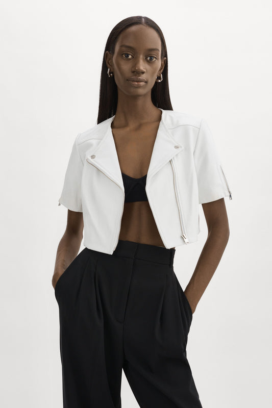 KIRSI | Cropped Biker Jacket