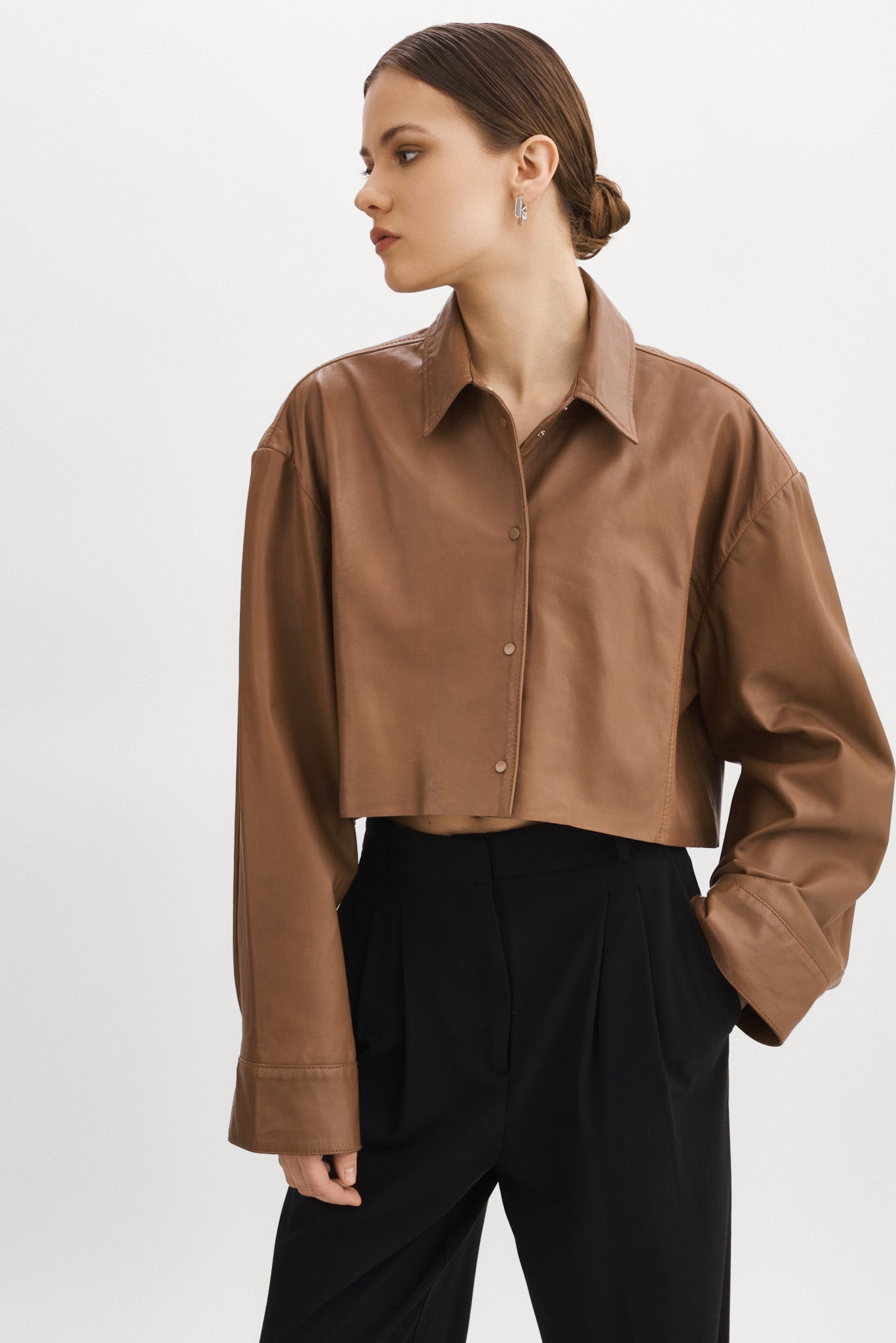 ELDA | Leather Oversized Shirt