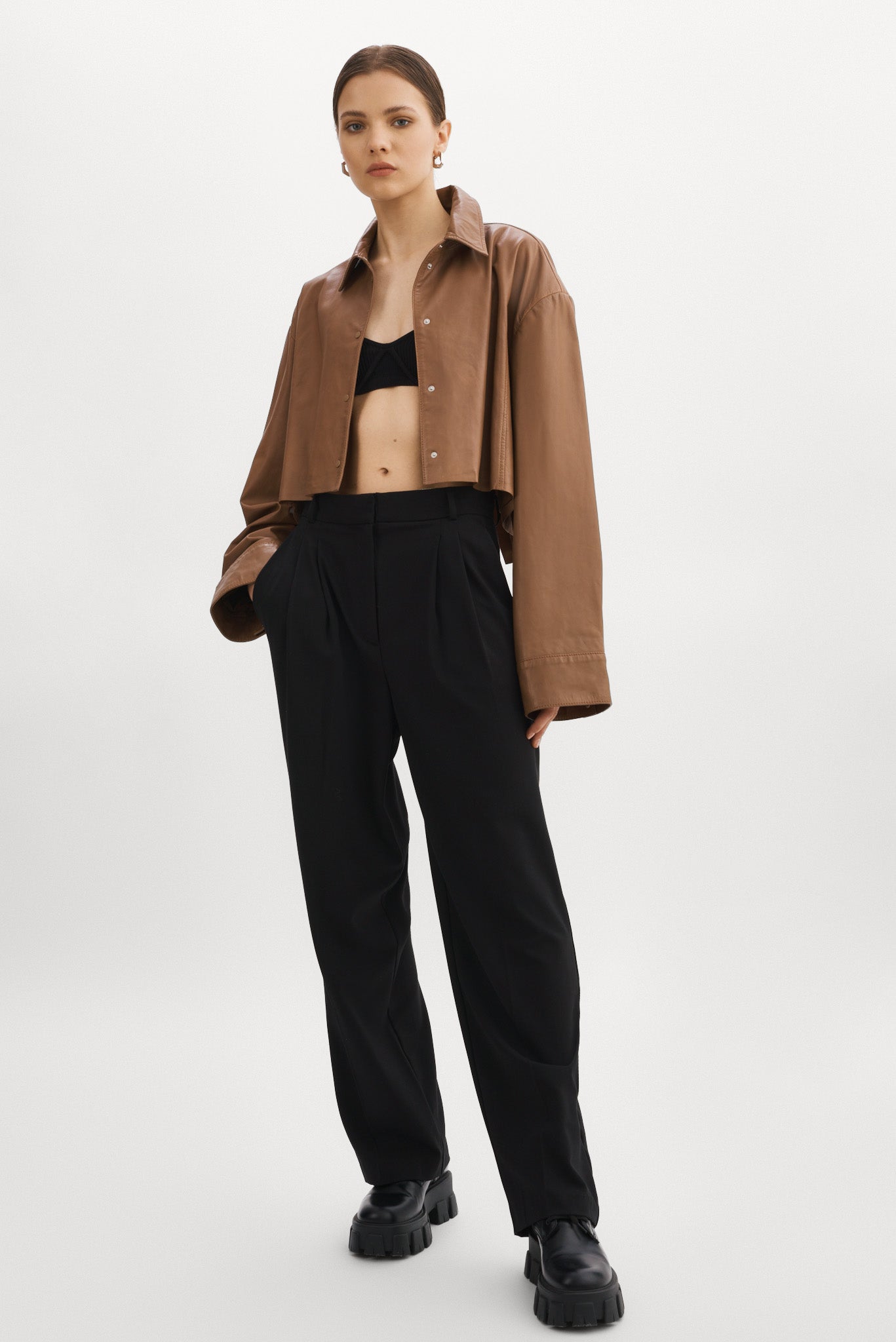 ELDA | Leather Oversized Shirt