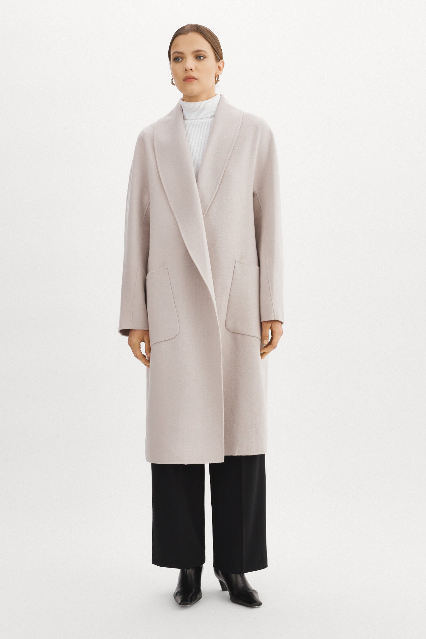 THARA | Shawl Collar Wool Coat