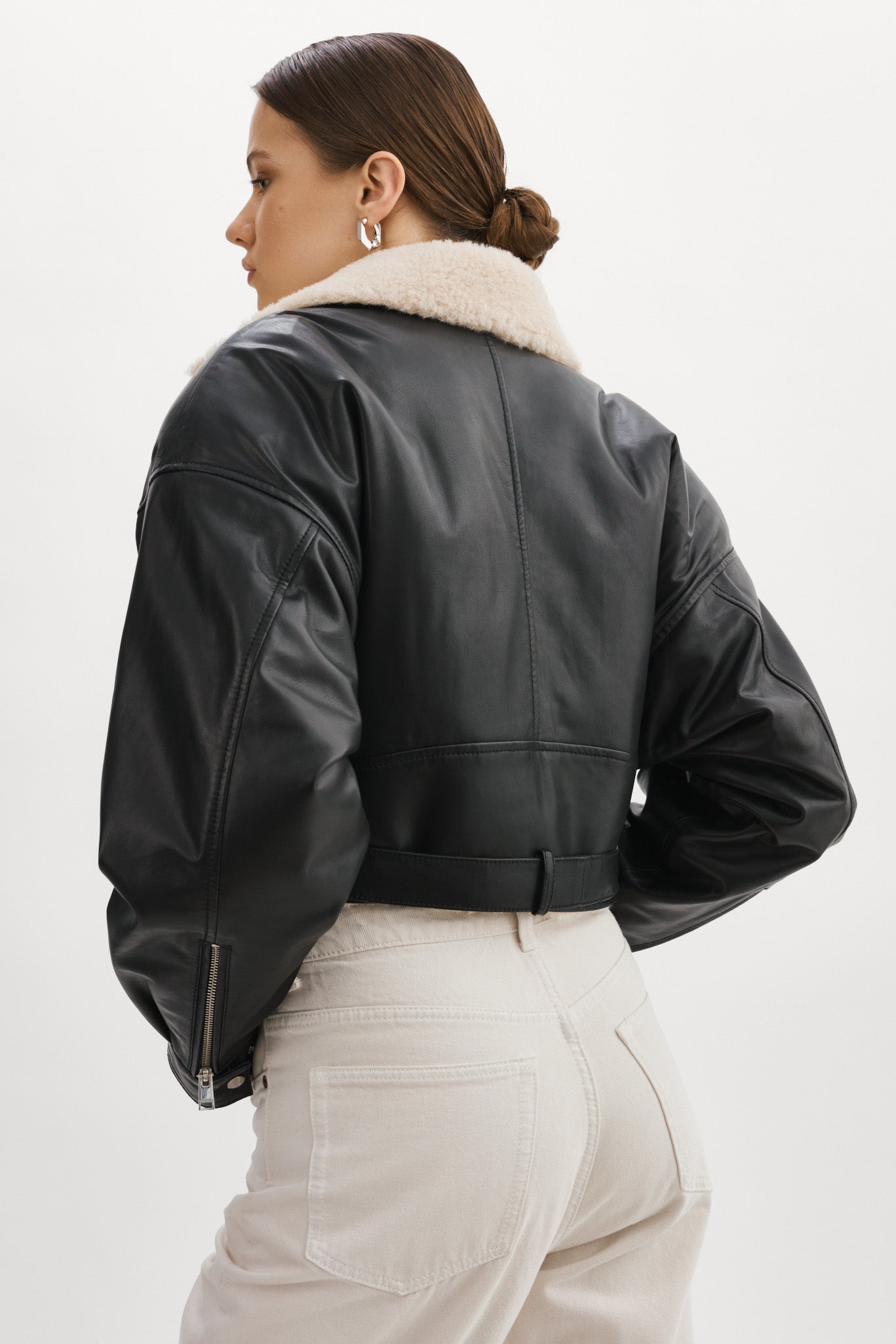 DYLAN | 80's Sherpa Leather Biker Jacket