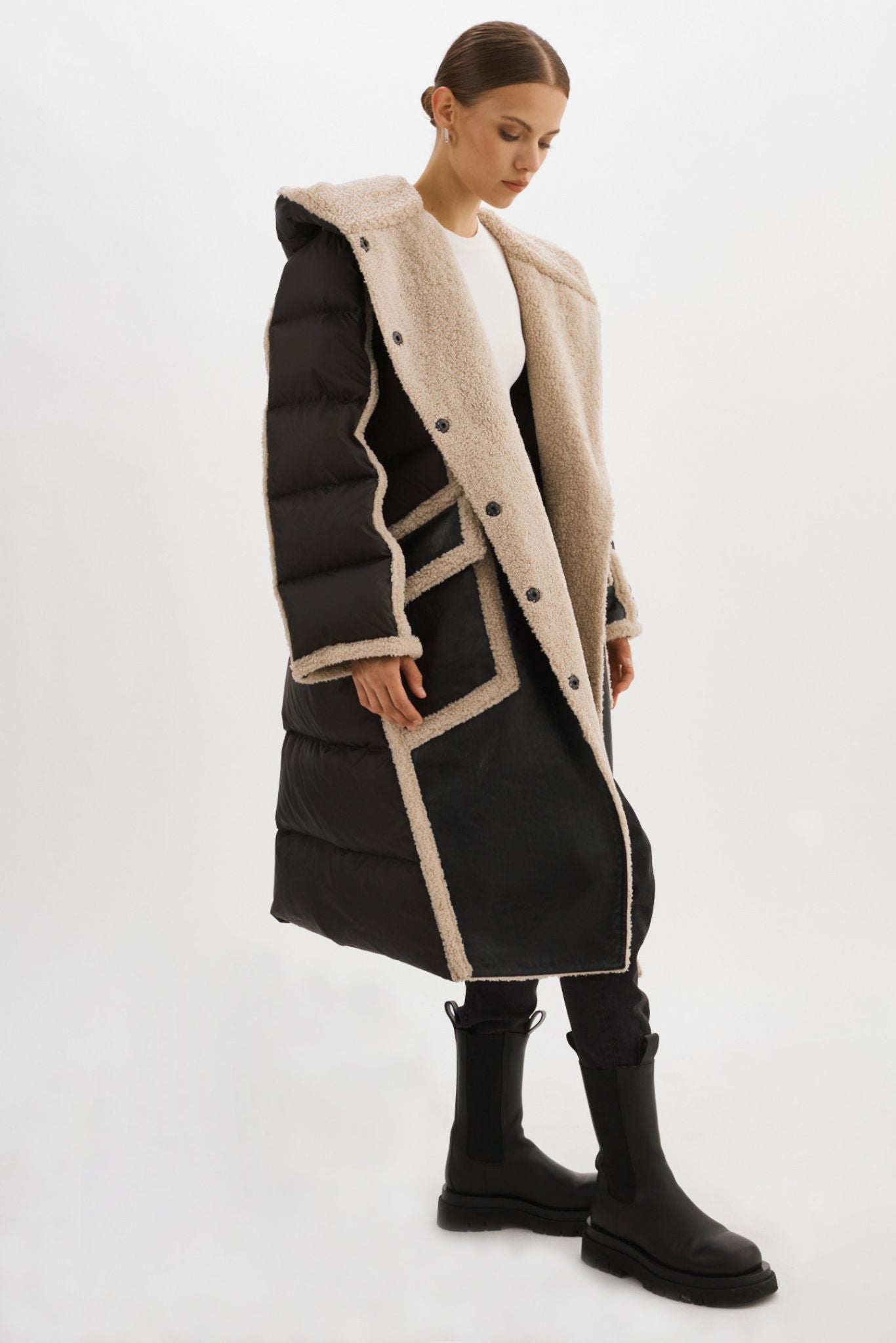 REXANA | Mixed Media Puffer Coat