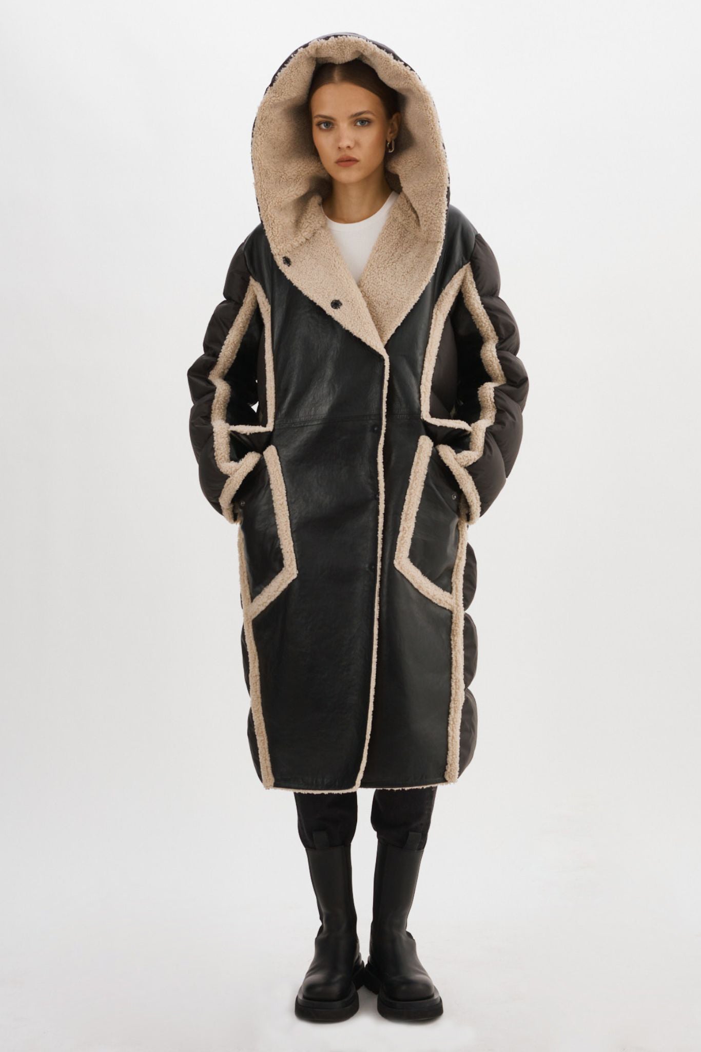 REXANA | Mixed Media Puffer Coat