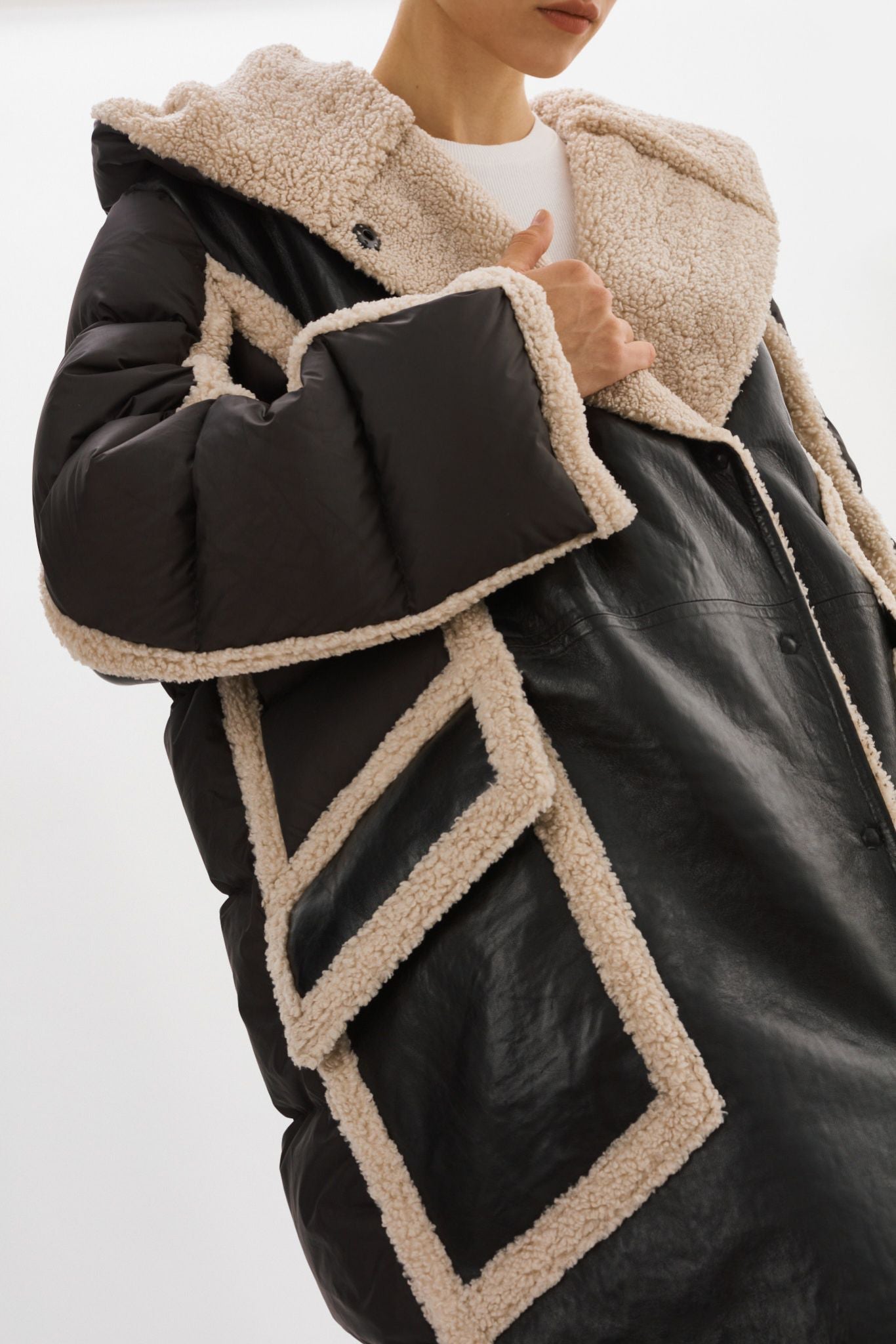 REXANA | Mixed Media Puffer Coat