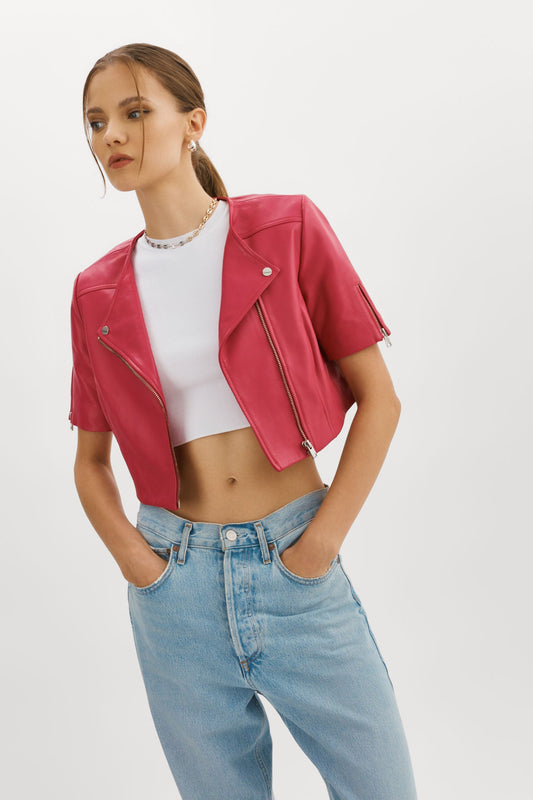 KIRSI | Cropped Biker Jacket