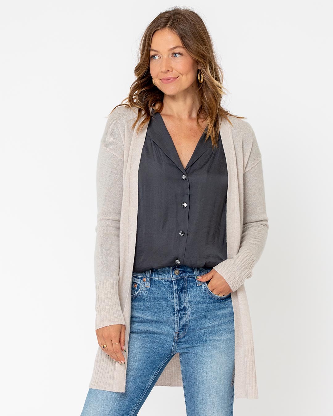 Long Cashmere Cardigan