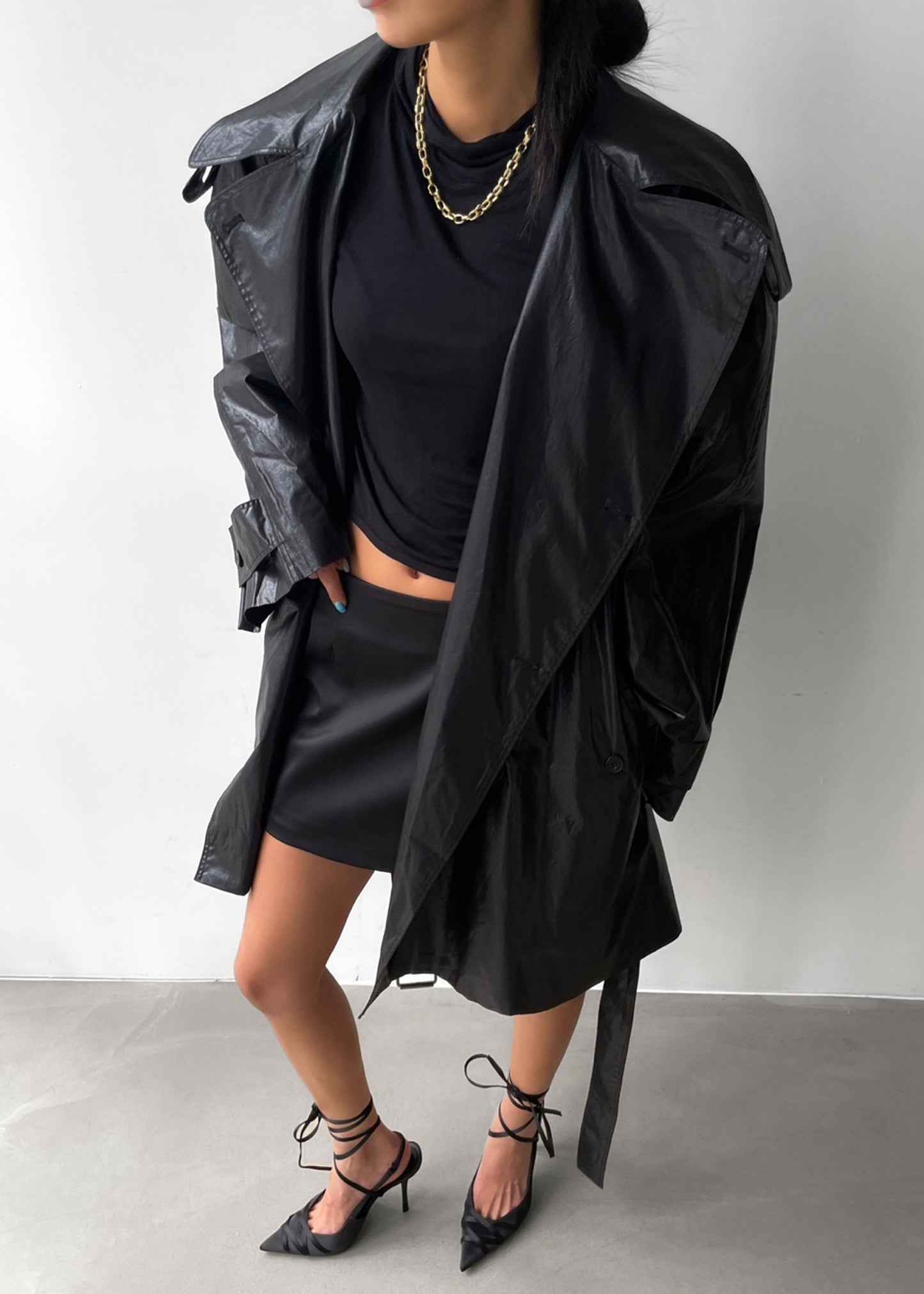 Manila Oversized Trench - Black