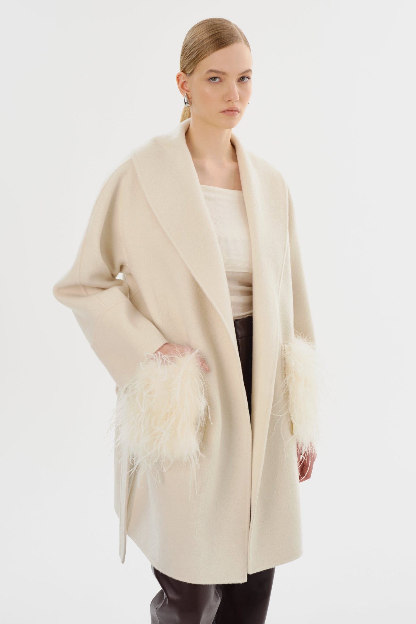 MARIE | Shawl Collar Wool Coat