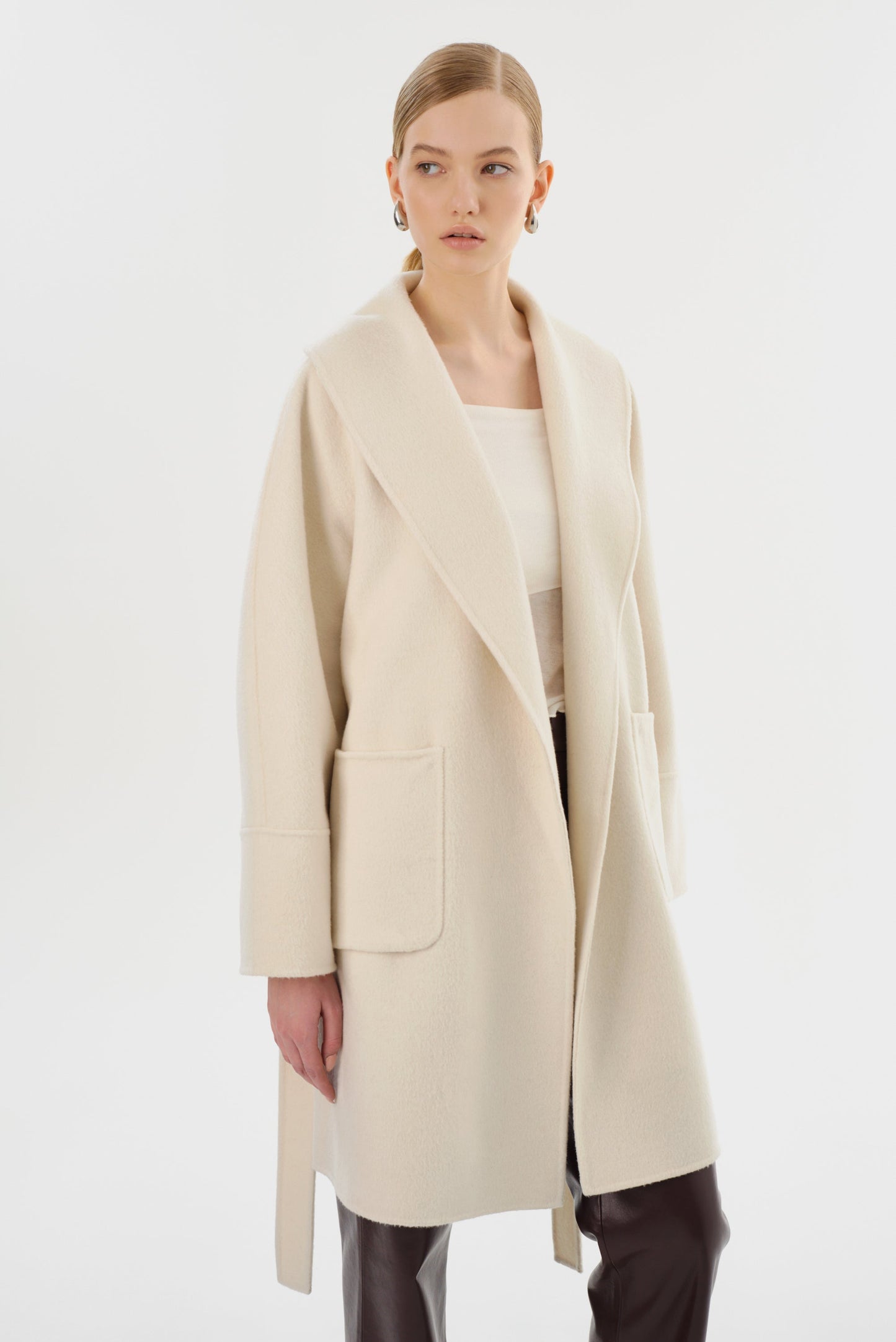 MARIE | Shawl Collar Wool Coat