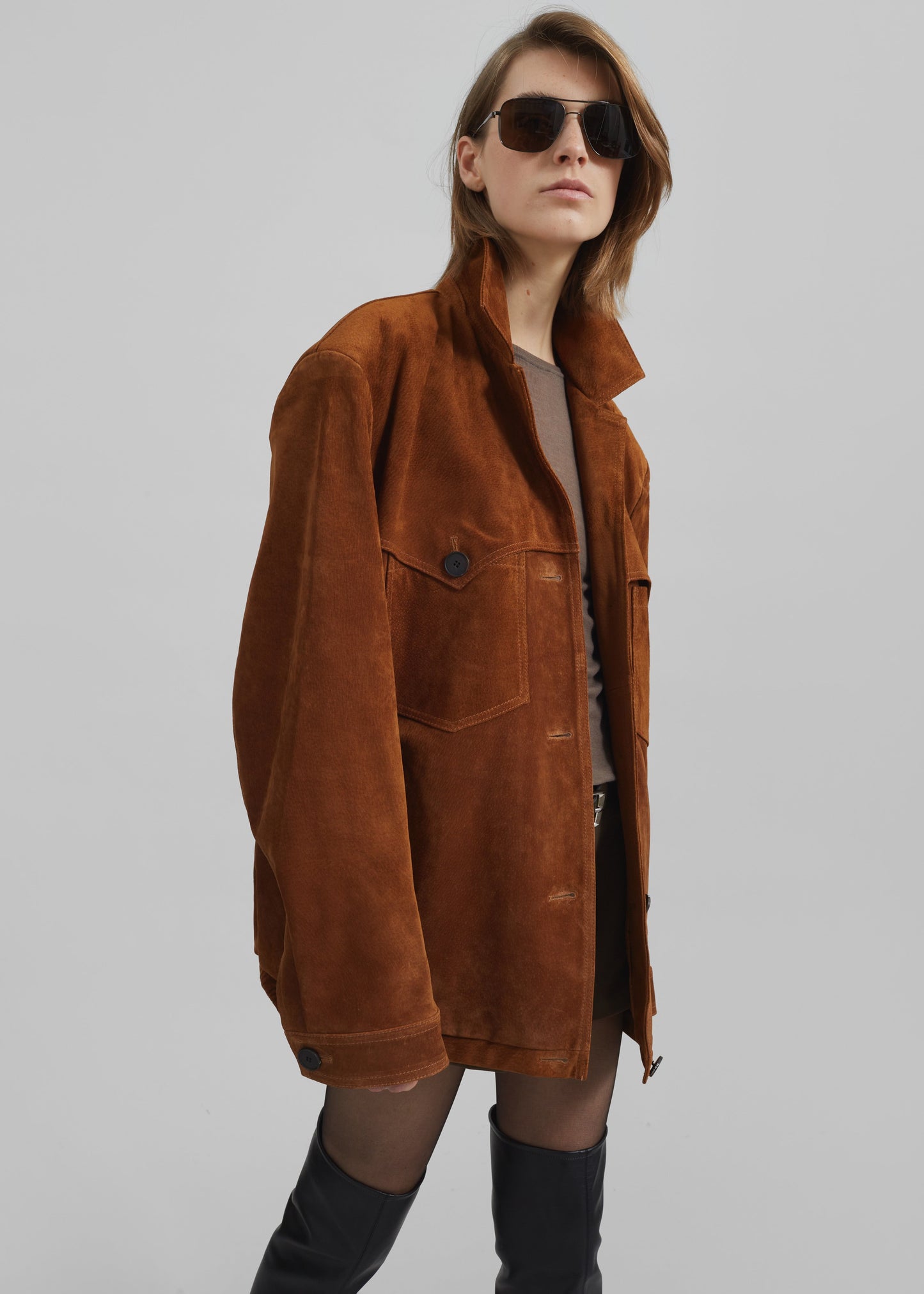 Marlo Suede Jacket - Hazelnut