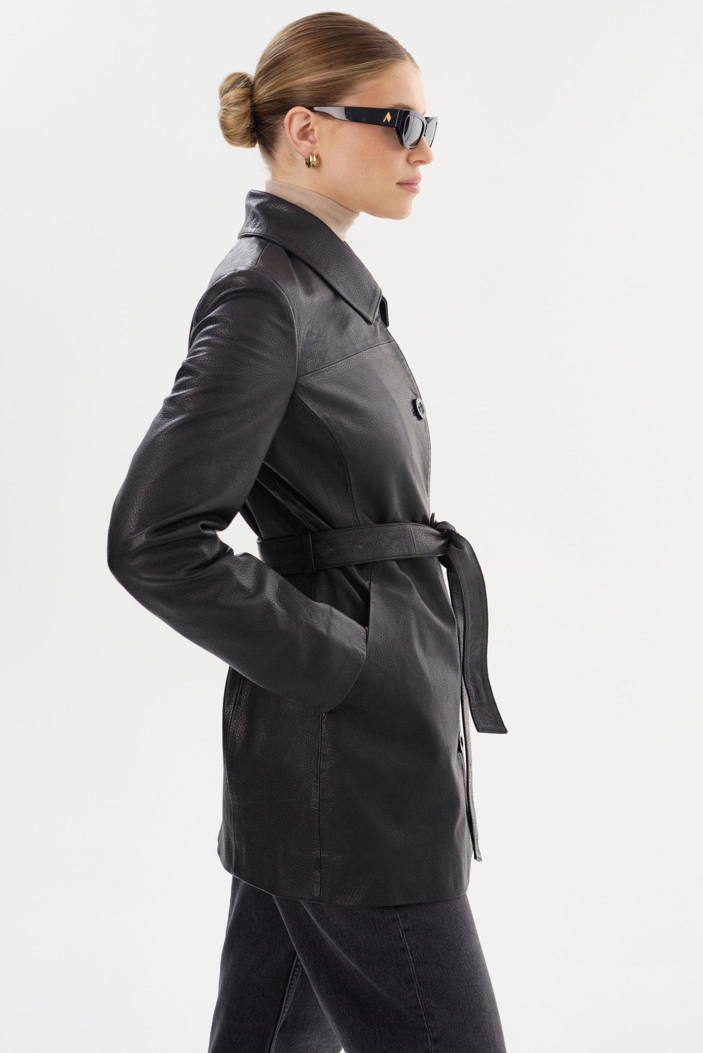 MARLOWE | Leather Trench Coat