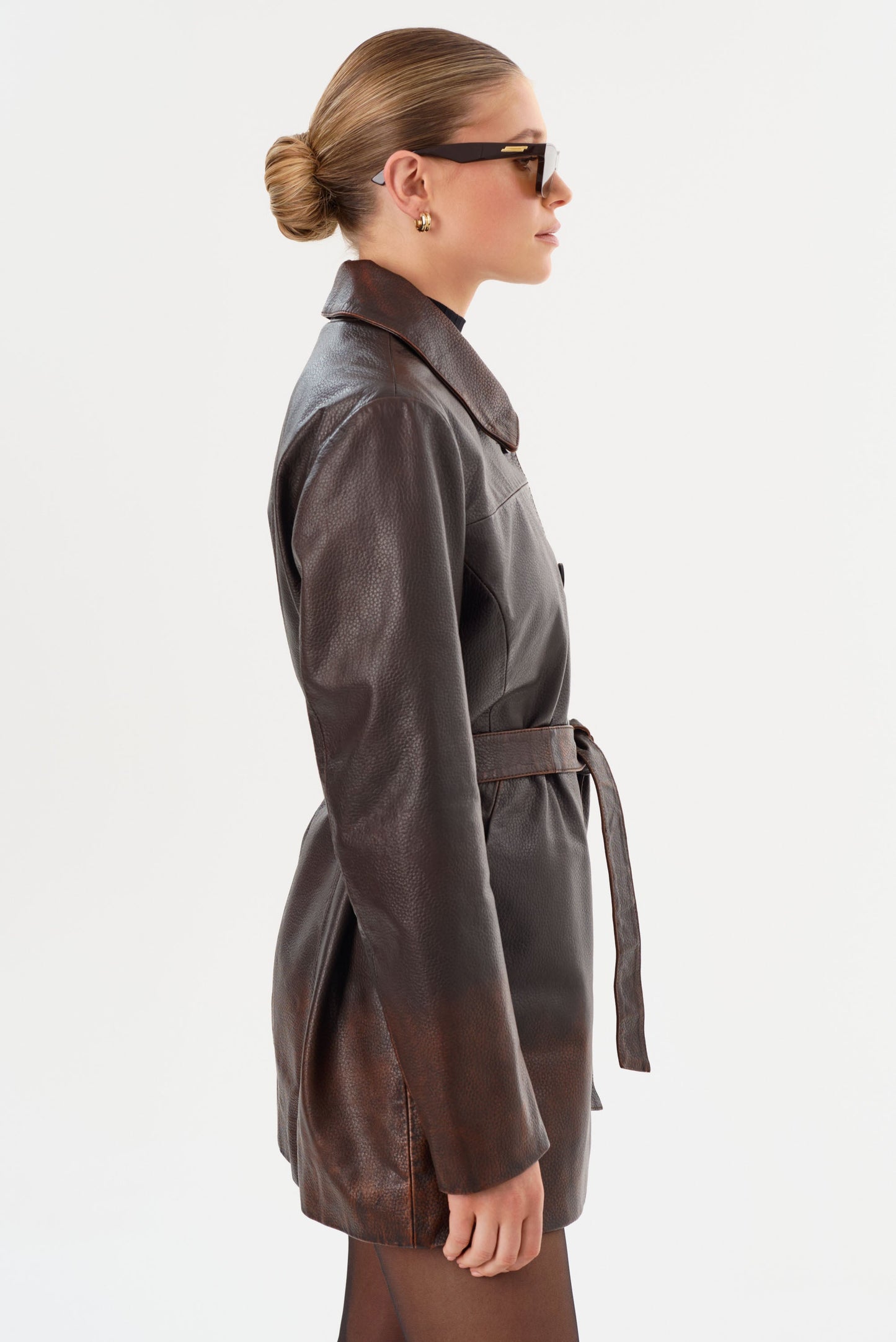 MARLOWE | Leather Trench Coat