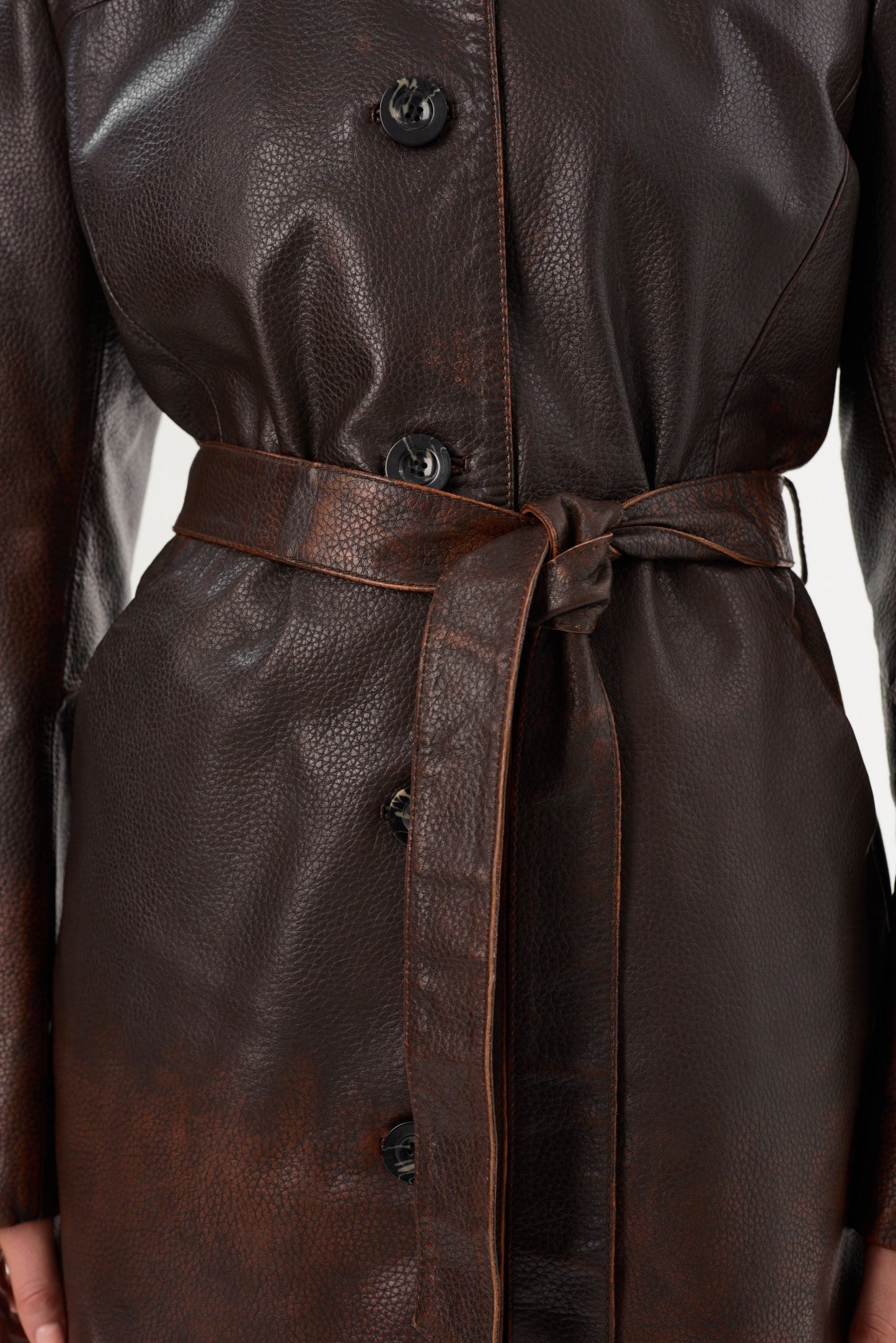 MARLOWE | Leather Trench Coat