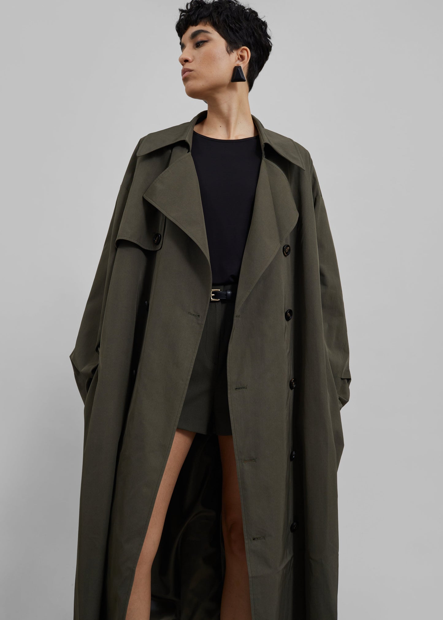 Mavis Oversized Trench - Khaki