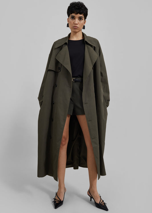 Mavis Oversized Trench - Khaki