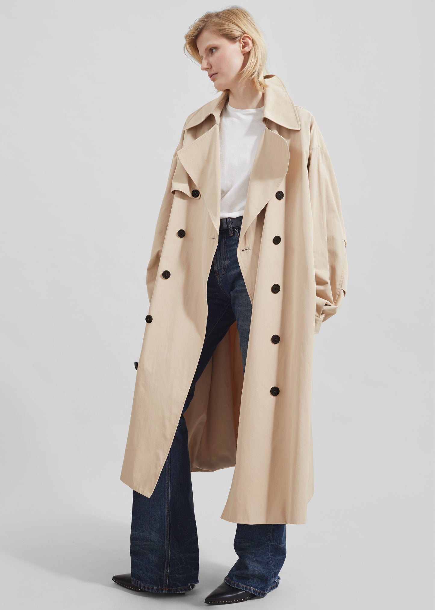 Mavis Oversized Trench - Light Beige