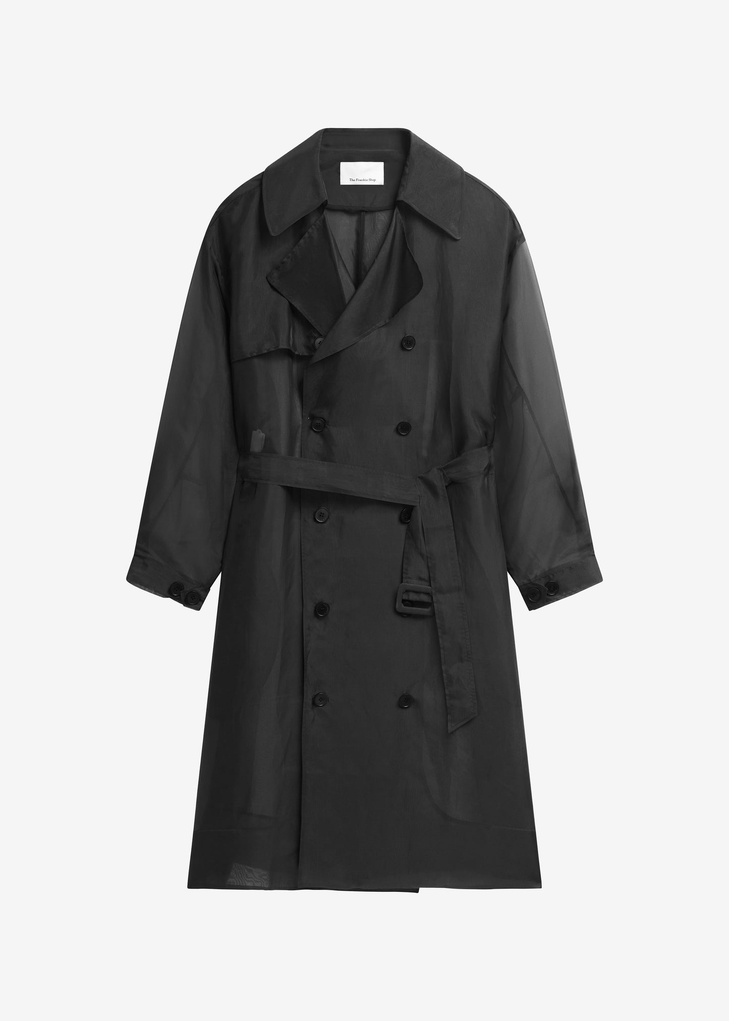 Mavis Oversized Sheer Trench - Black