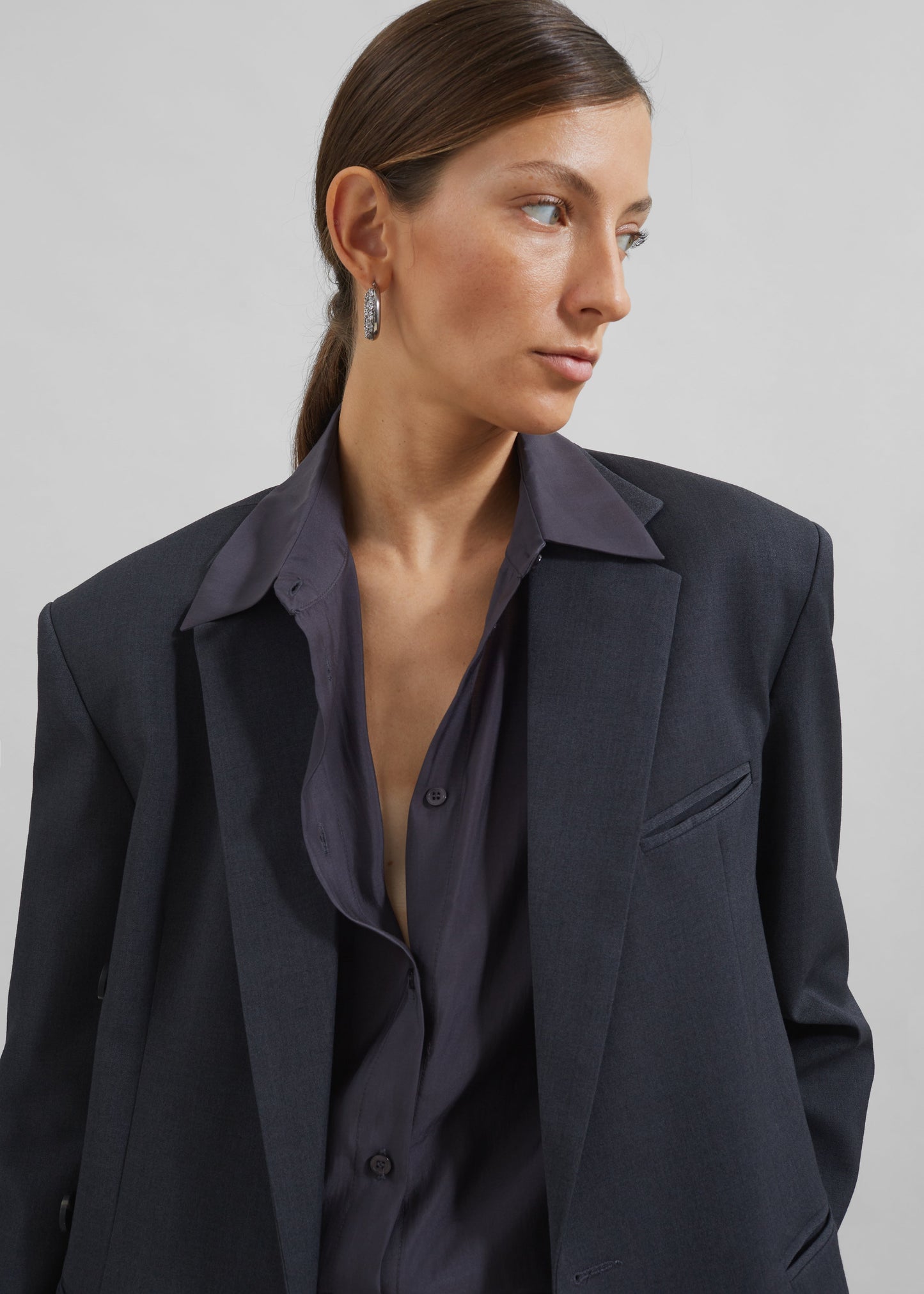 Mazie Blazer - Charcoal