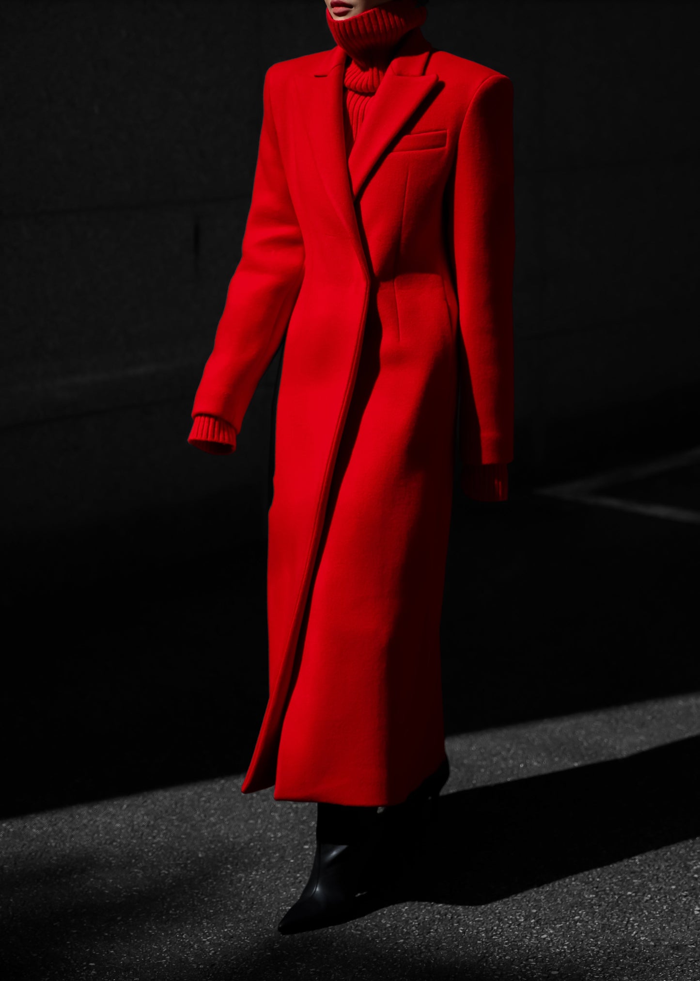 Melva Long Coat - Red