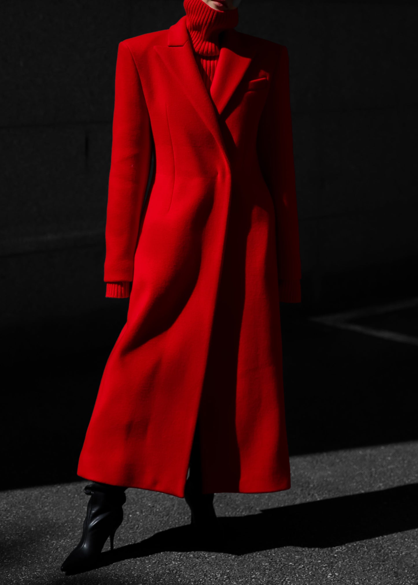 Melva Long Coat - Red