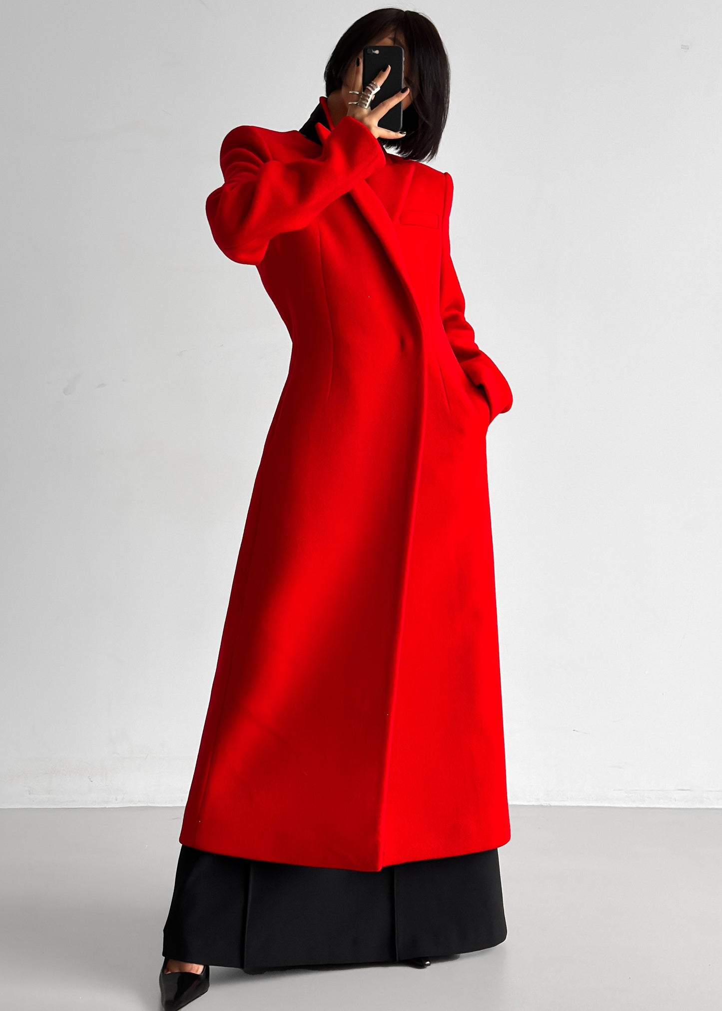 Melva Long Coat - Red