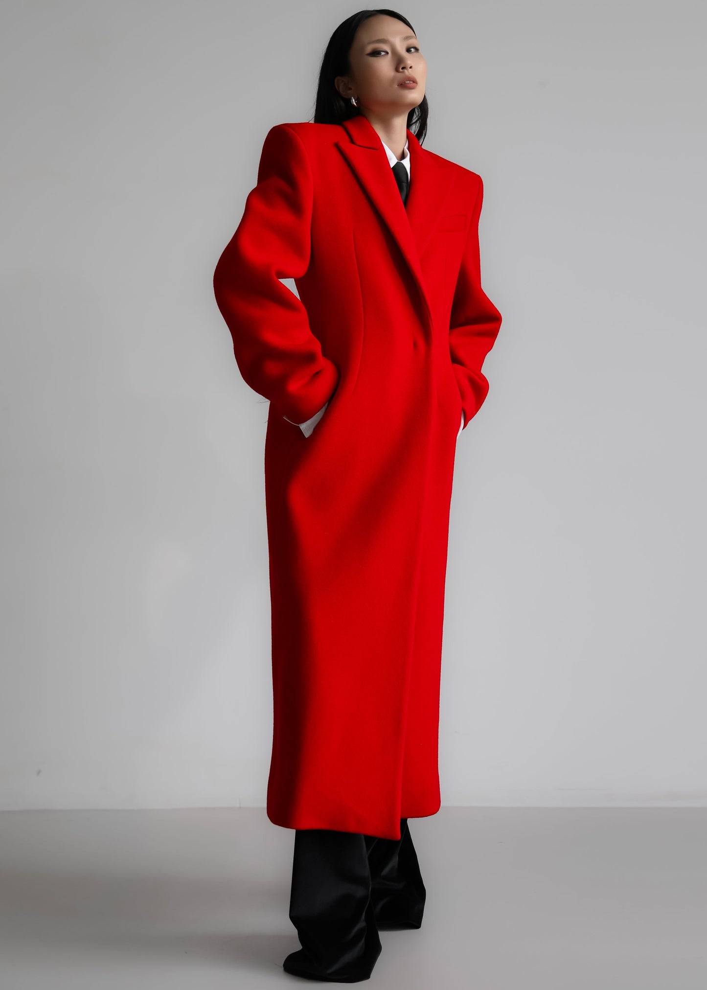 Melva Long Coat - Red