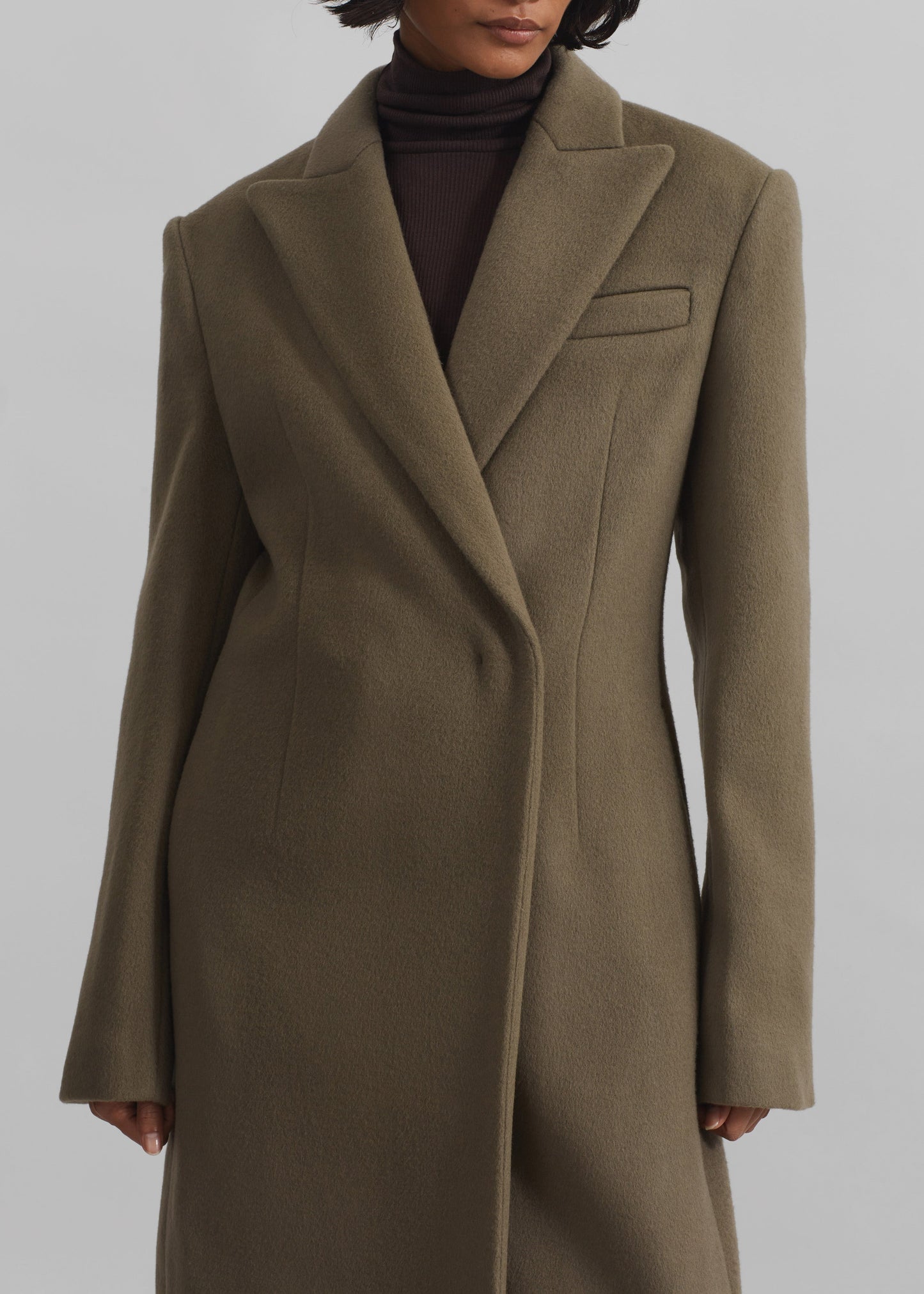 Melva Long Coat - Taupe