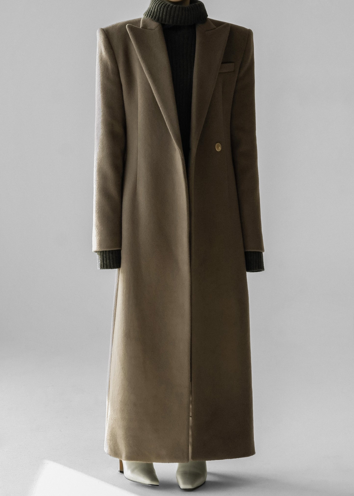 Melva Long Coat - Taupe